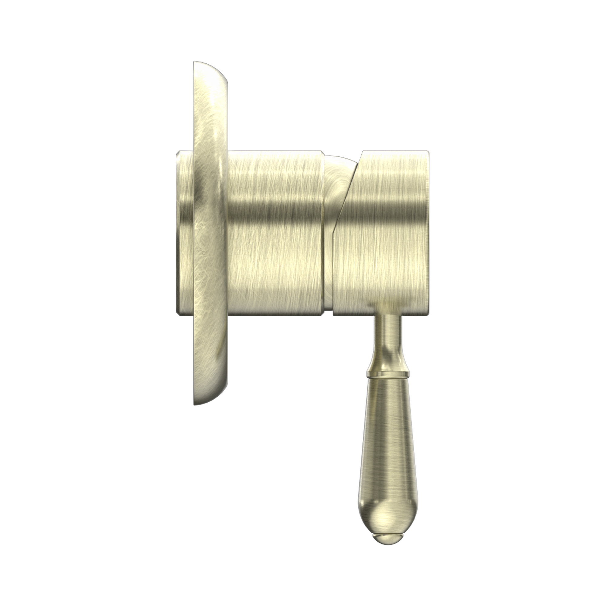 NR69210902 AB York Shower Mixer With Metal Lever Aged Brass image 3