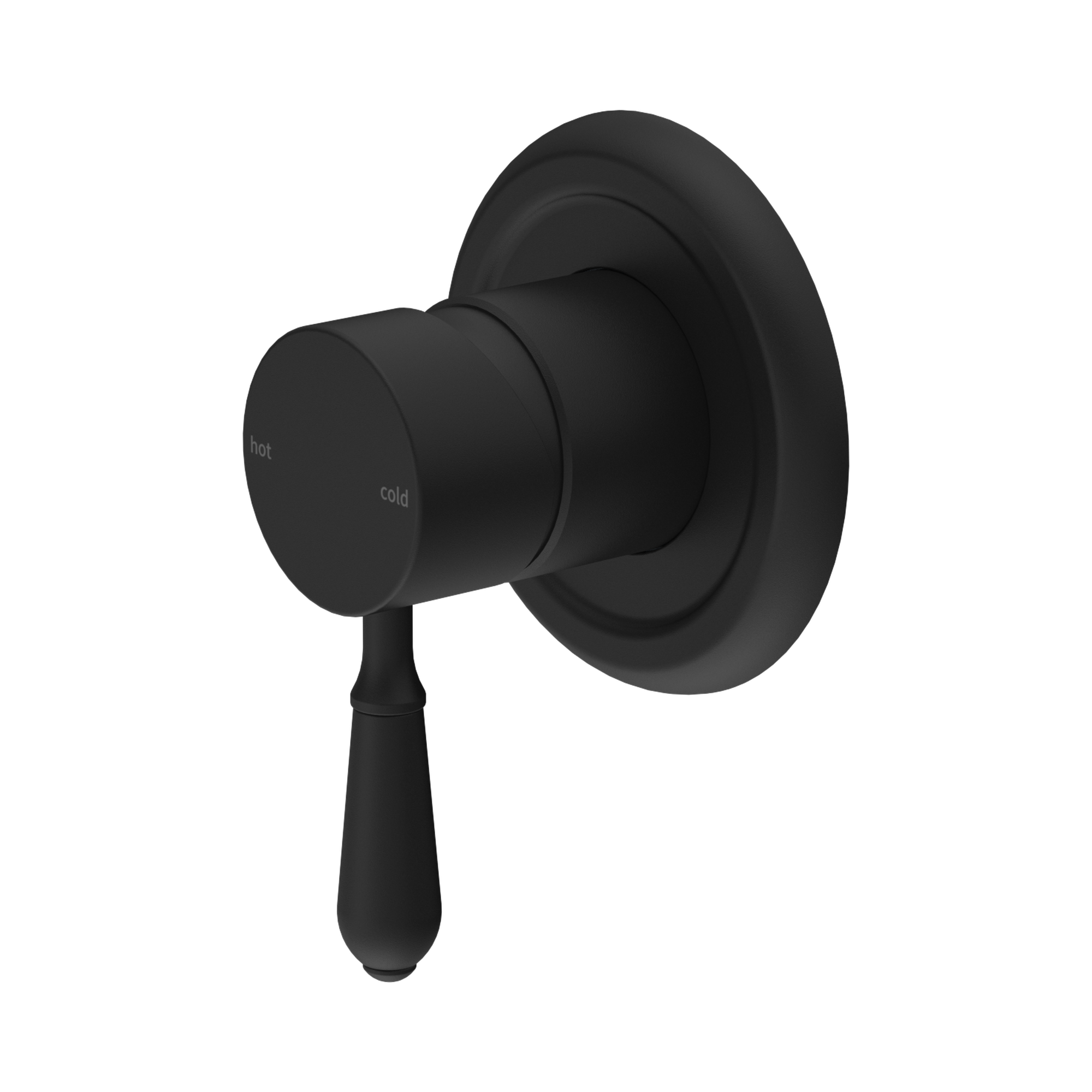 NR69210902 MB York Shower Mixer With Metal Lever Matte Black image 1