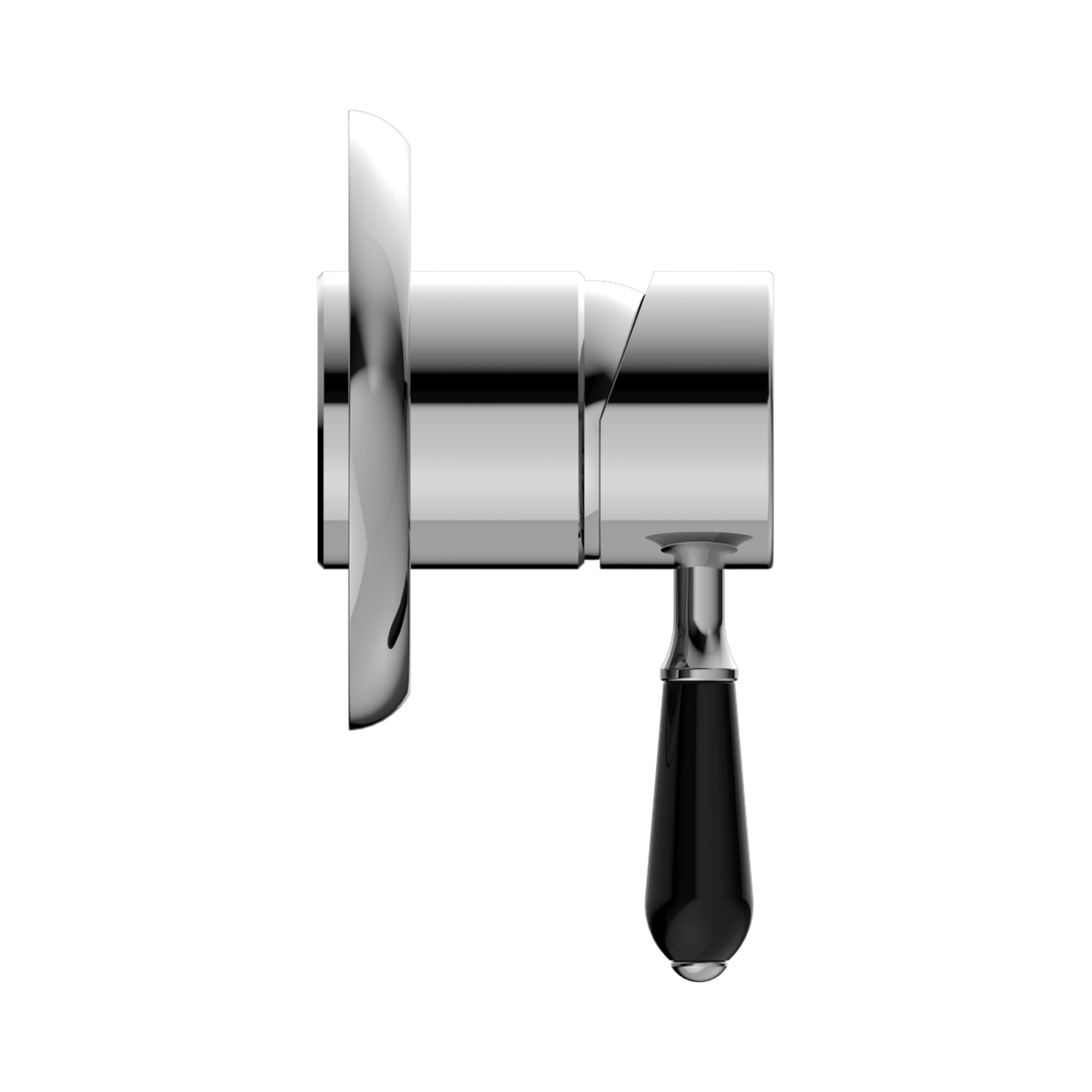 NR69210903 CH York Shower Mixer With Black Porcelain Lever Chrome image 3