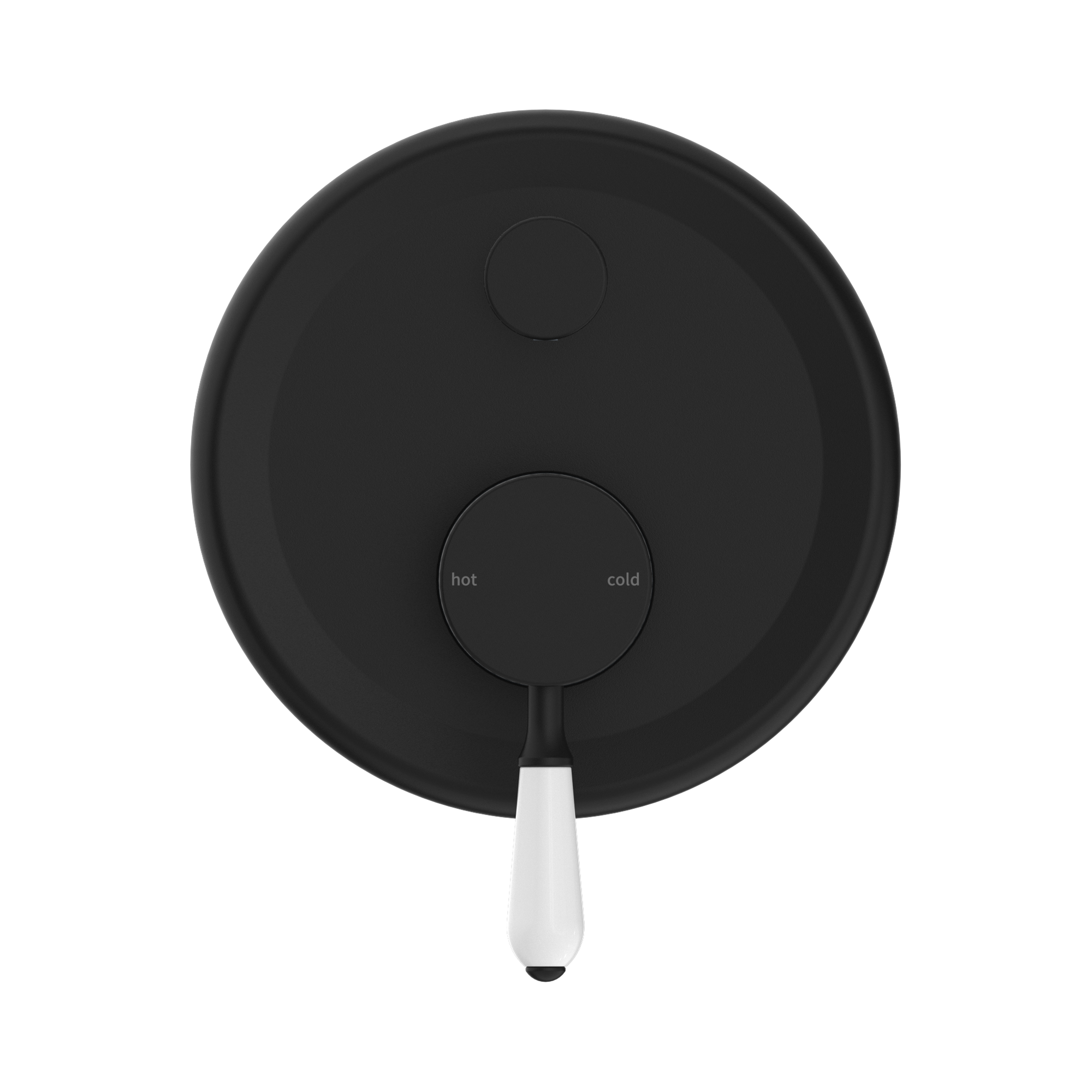 NR692109a01 MB York Shower Mixer With Divertor With White Porcelain Lever Matte Black image 2