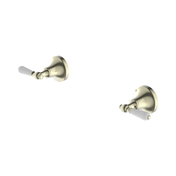 NR692109b01 AB York Wall Top Assemblies With White Porcelain Lever Aged Brass Thumb