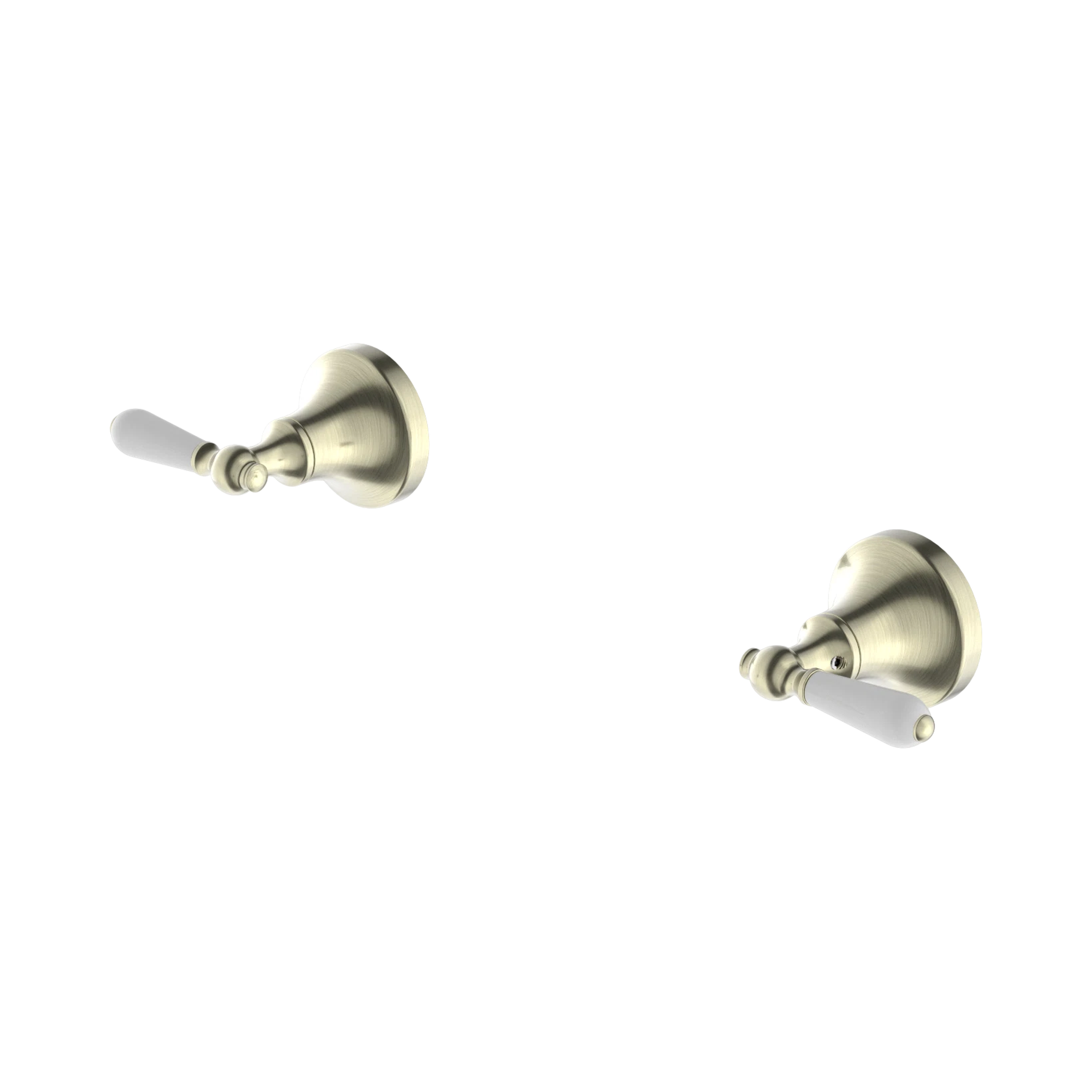 NR692109b01 AB York Wall Top Assemblies With White Porcelain Lever Aged Brass image 1