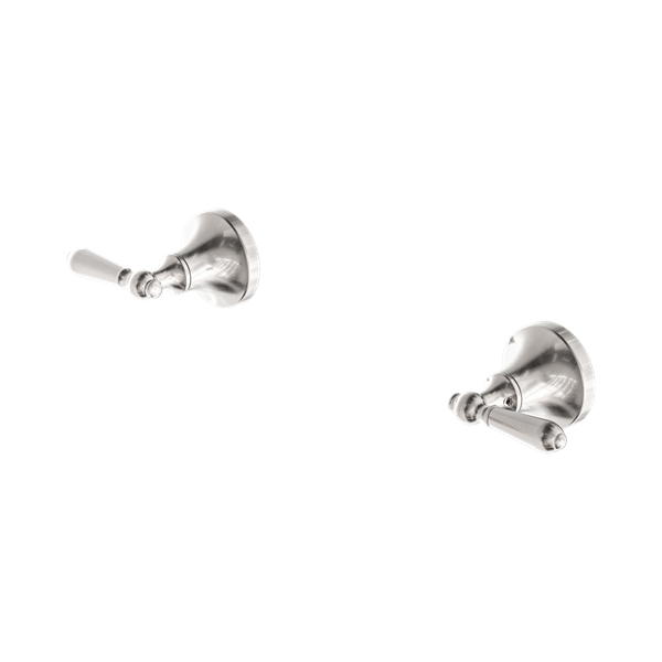 NR692109b02 BN York Wall Top Assemblies With Metal Lever Brushed Nickel Thumb