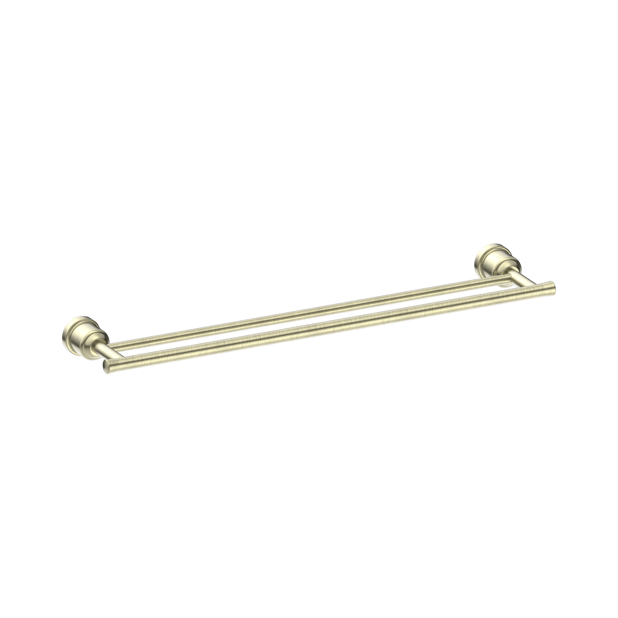 NR6924d AB York Double Towel Rail 600mm Aged Brass image 1