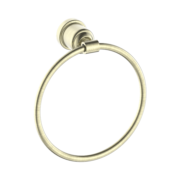 NR6980 AB York Towel Ring Aged Brass Thumb