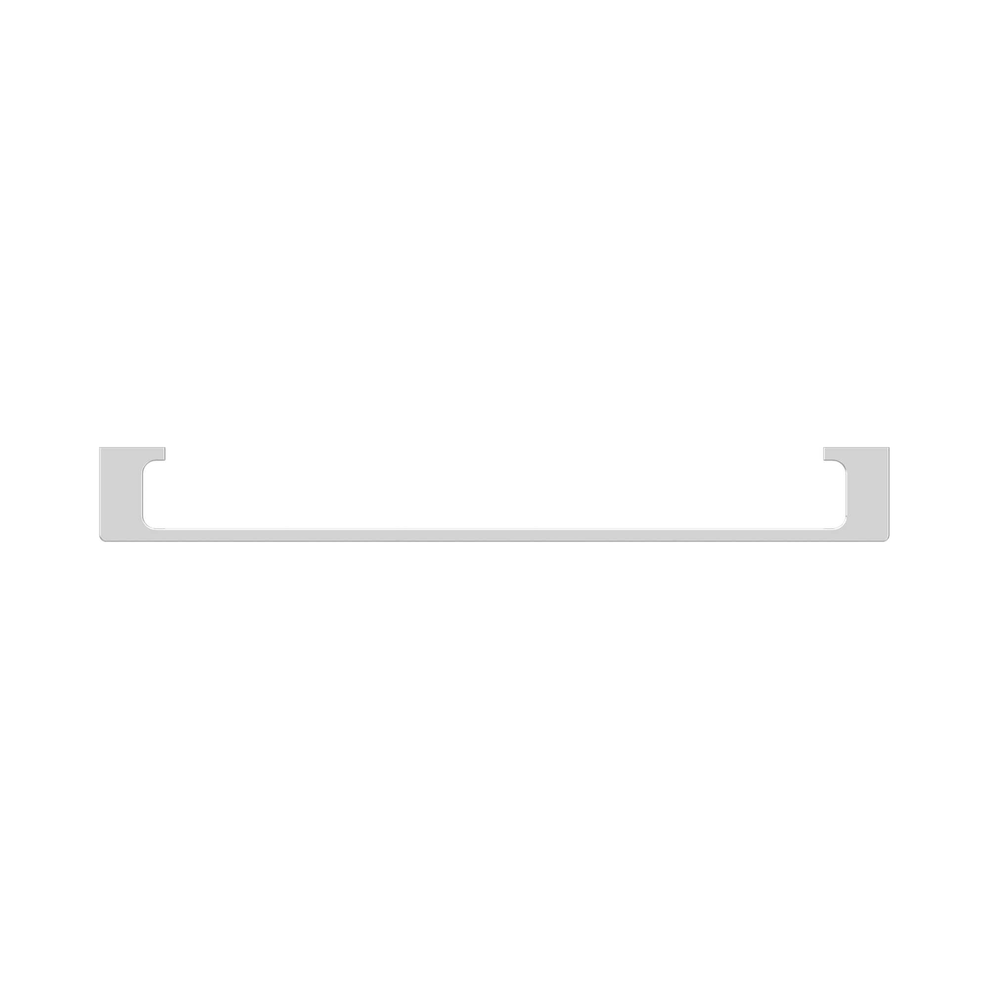 NR8024 CH Pearl Single Towel Rail 600mm Chrome image 3