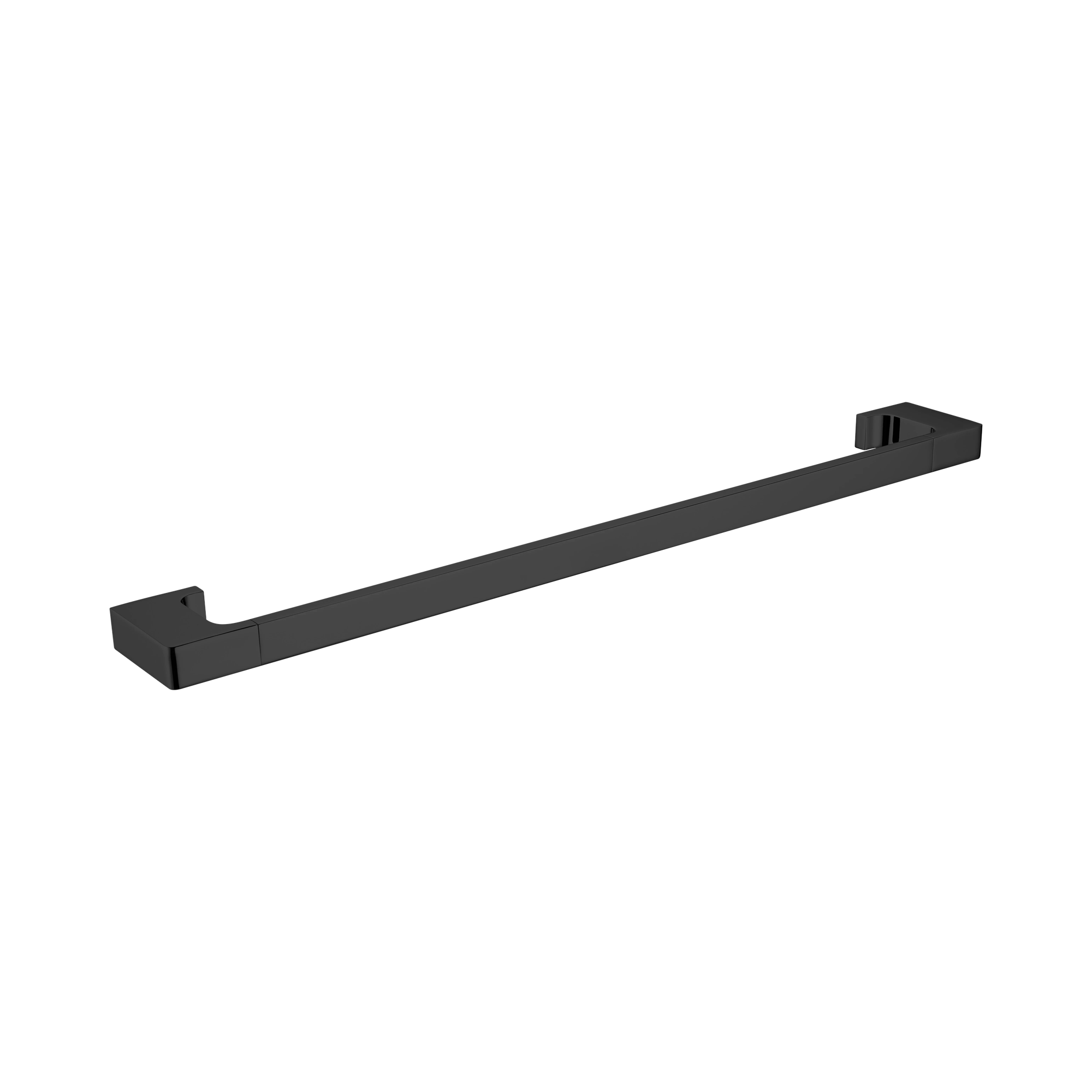 NR8024 MB Pearl Single Towel Rail 600mm Matte Black image 1