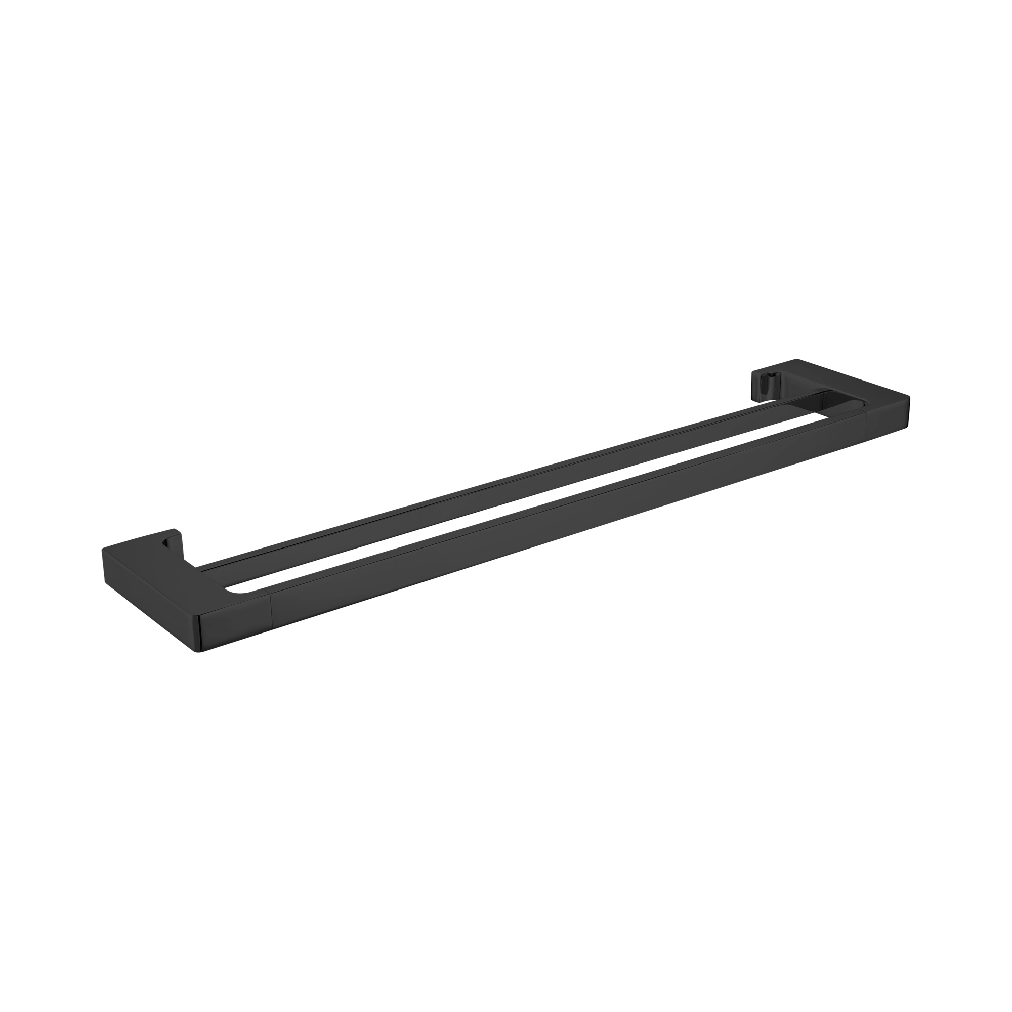 NR8024d MB Pearl Double Towel Rail 600mm Matte Black image 1