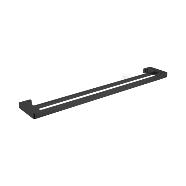 NR8030d MB Pearl Double Towel Rail 800mm Matte Black Thumb