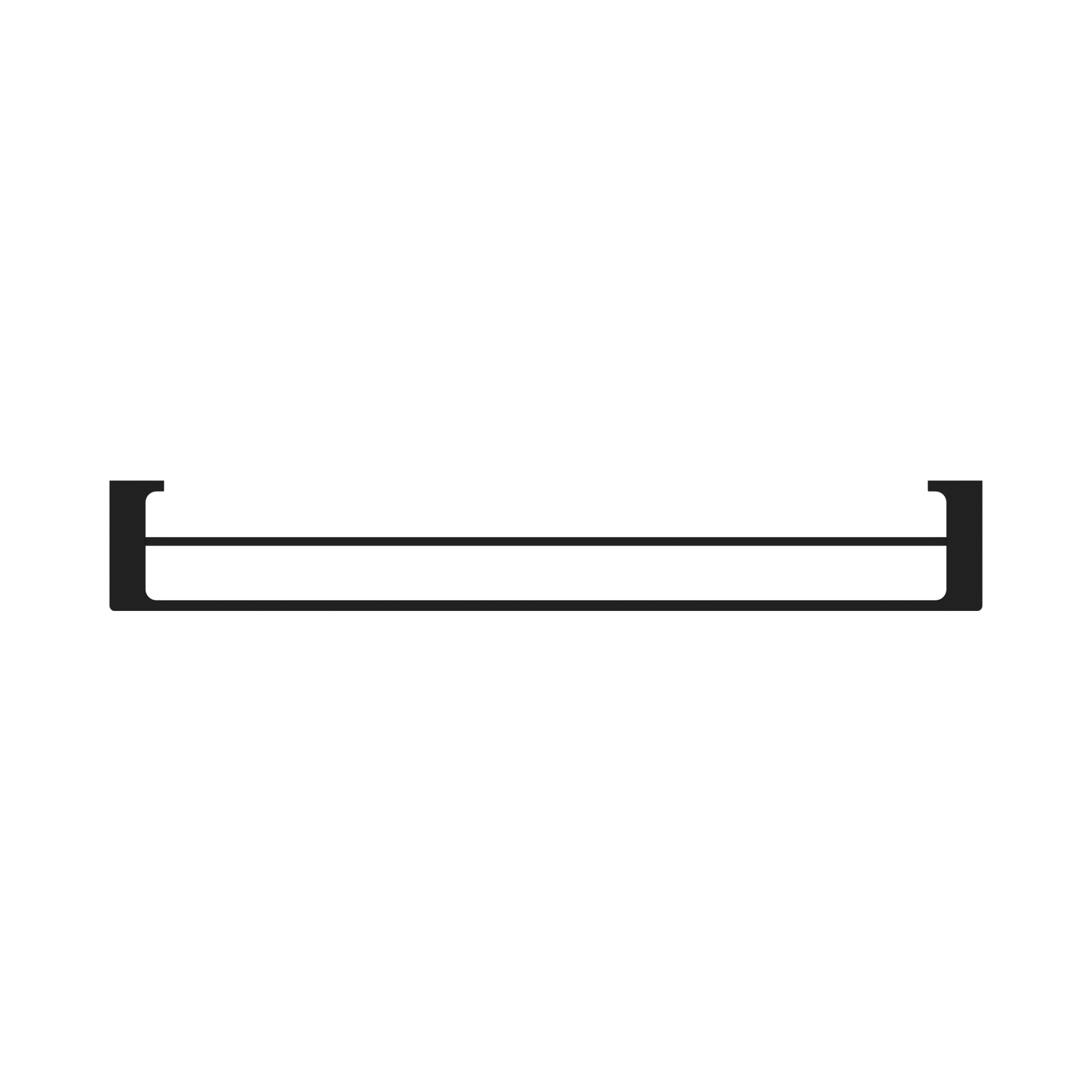 NR8030d MB Pearl Double Towel Rail 800mm Matte Black image 3