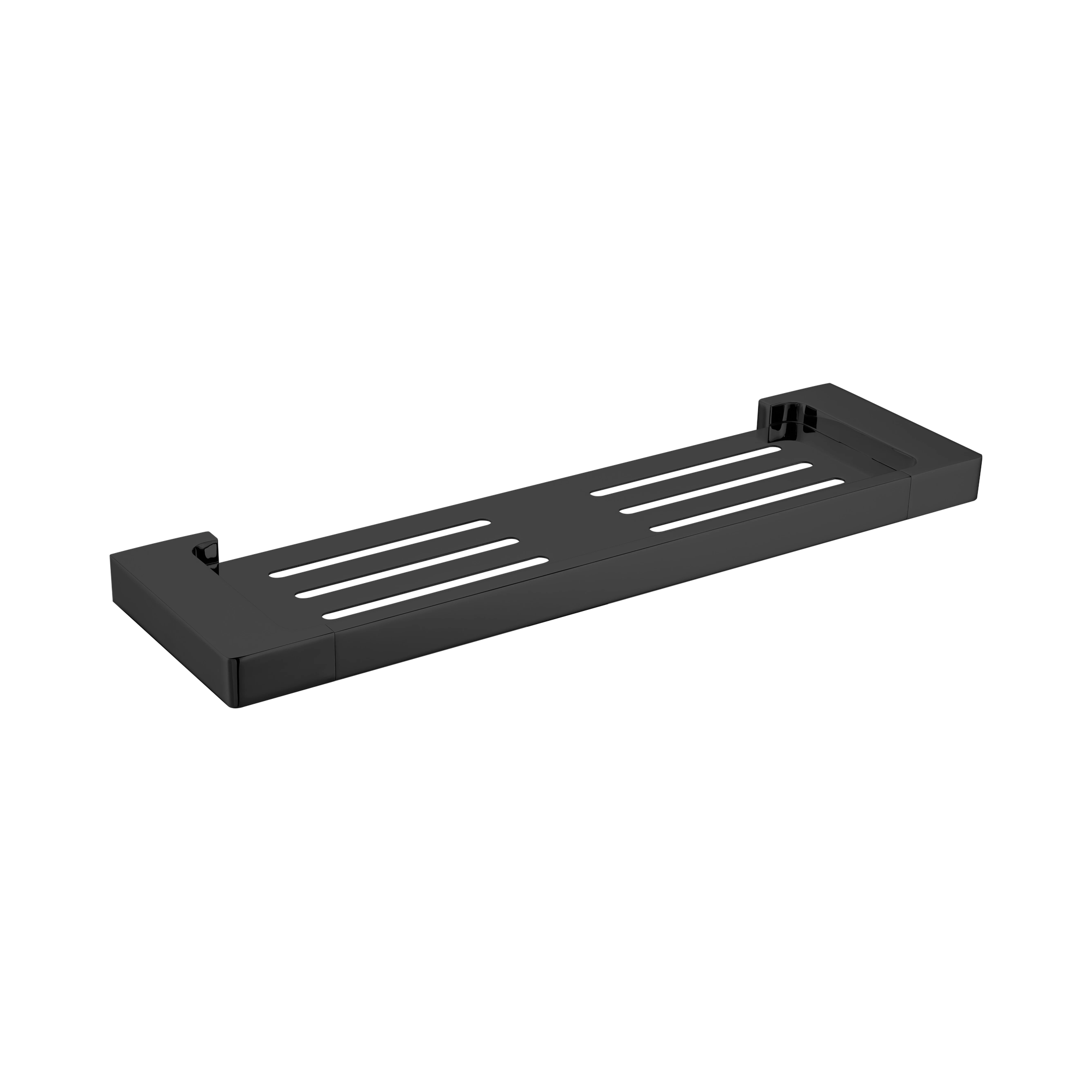 NR8087a MB Pearl Metal Shower Shelf Matte Black image 1