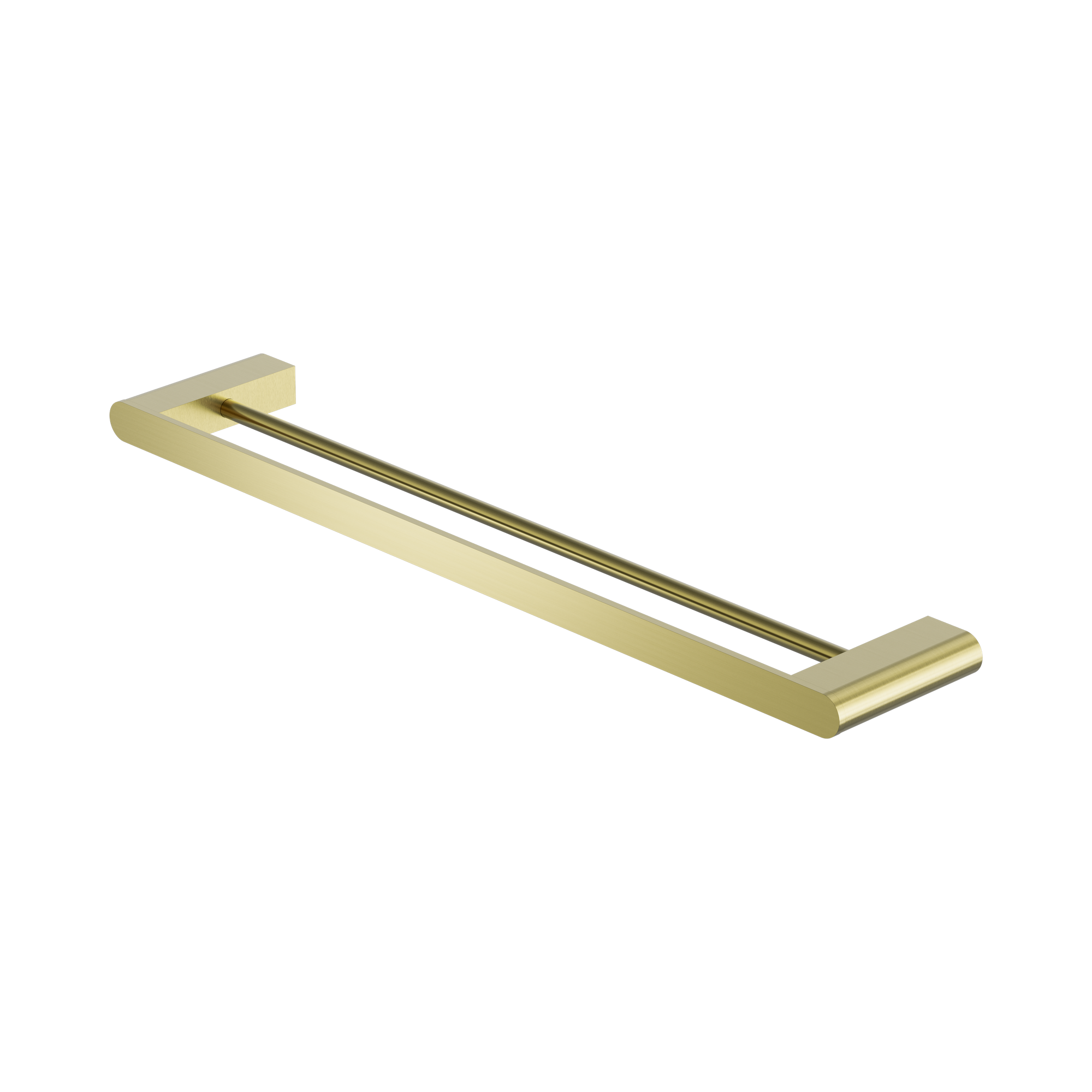 NR9024d BG Bianca Double Towel Rail 600mm Brushed Gold image 1