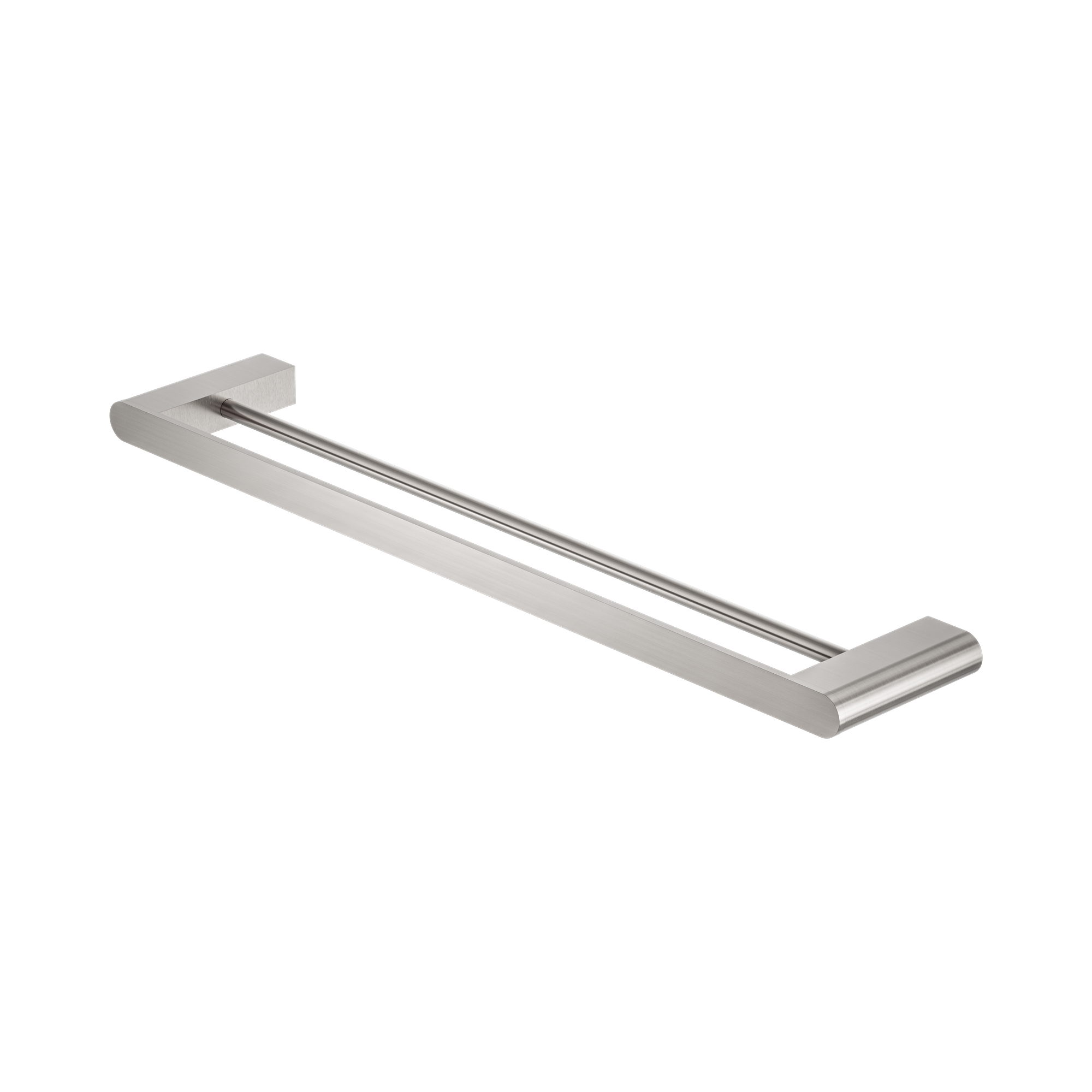 NR9024d BN Bianca Double Towel Rail 600mm Brushed Nickel image 1
