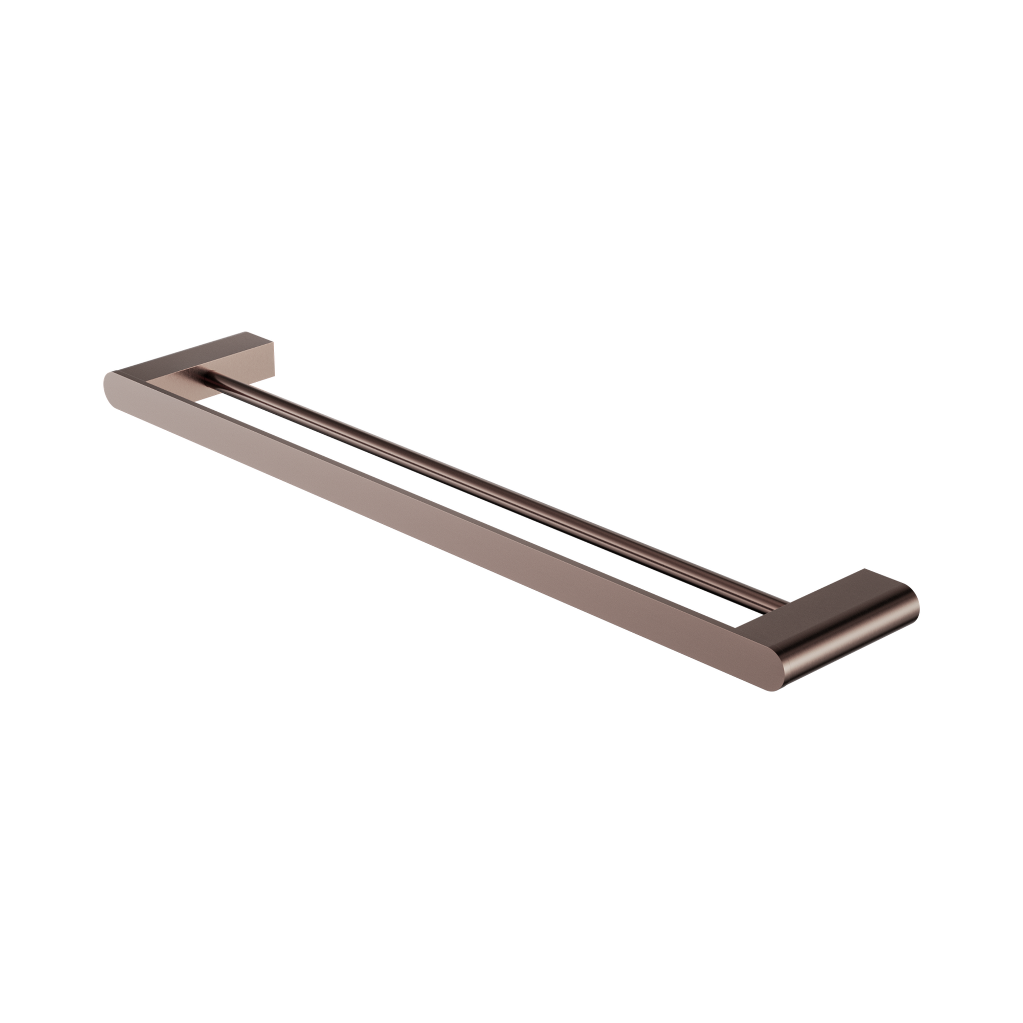 NR9024d BZ Bianca Double Towel Rail 600mm Brushed Bronze image 1