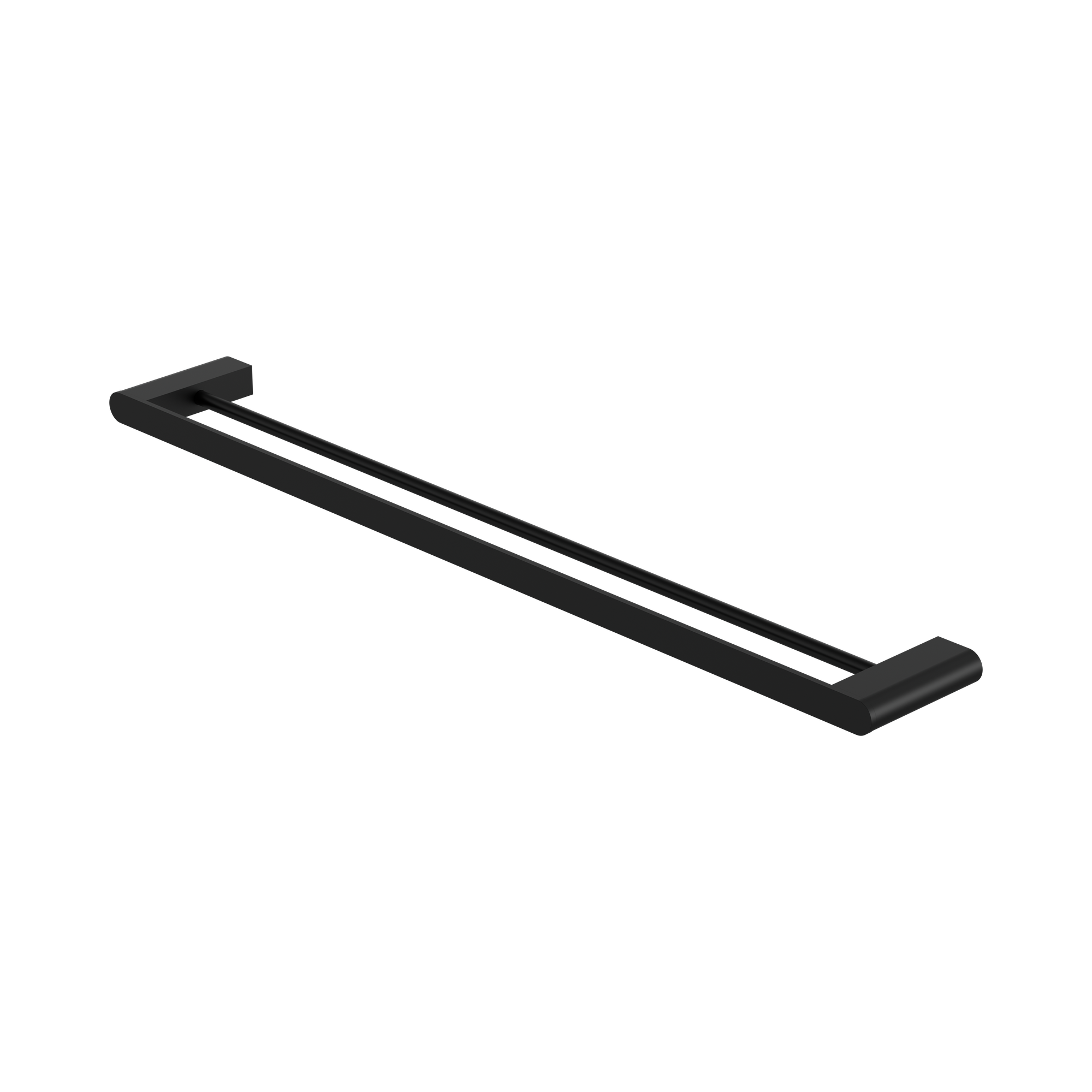 NR9030d MB Bianca Double Towel Rail 800mm Matte Black image 1