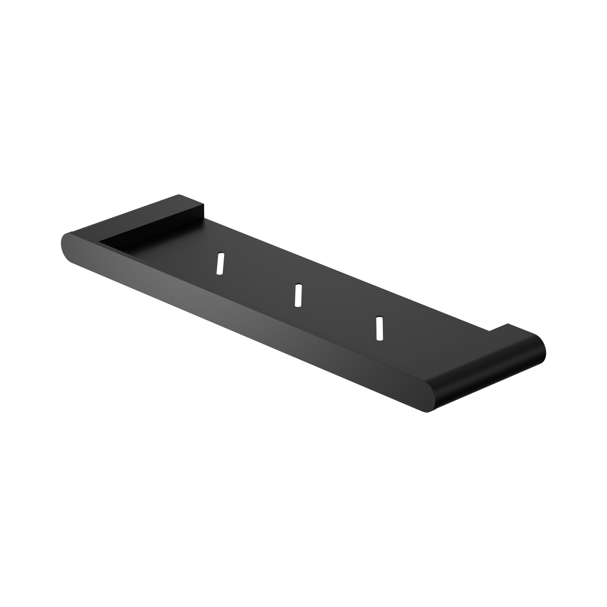 NR9087a MB Bianca Metal Shower Shelf Matte Black image 1