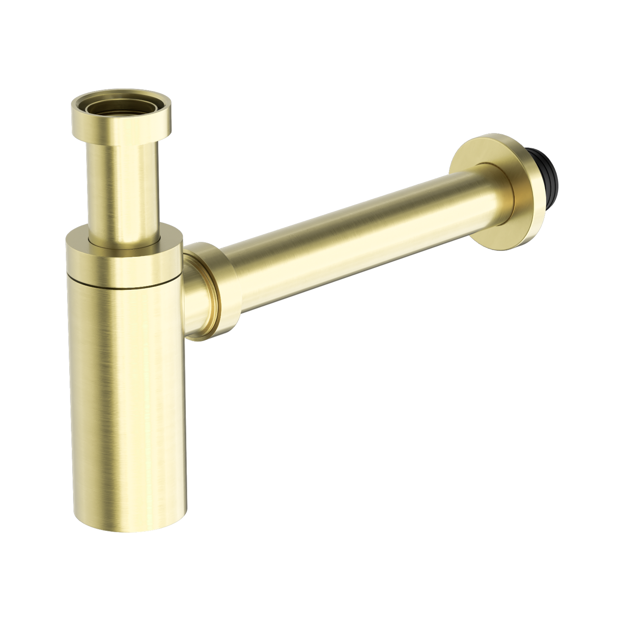 NRA186w BG 40mm Round Bottle Trap Brushed Gold image 1