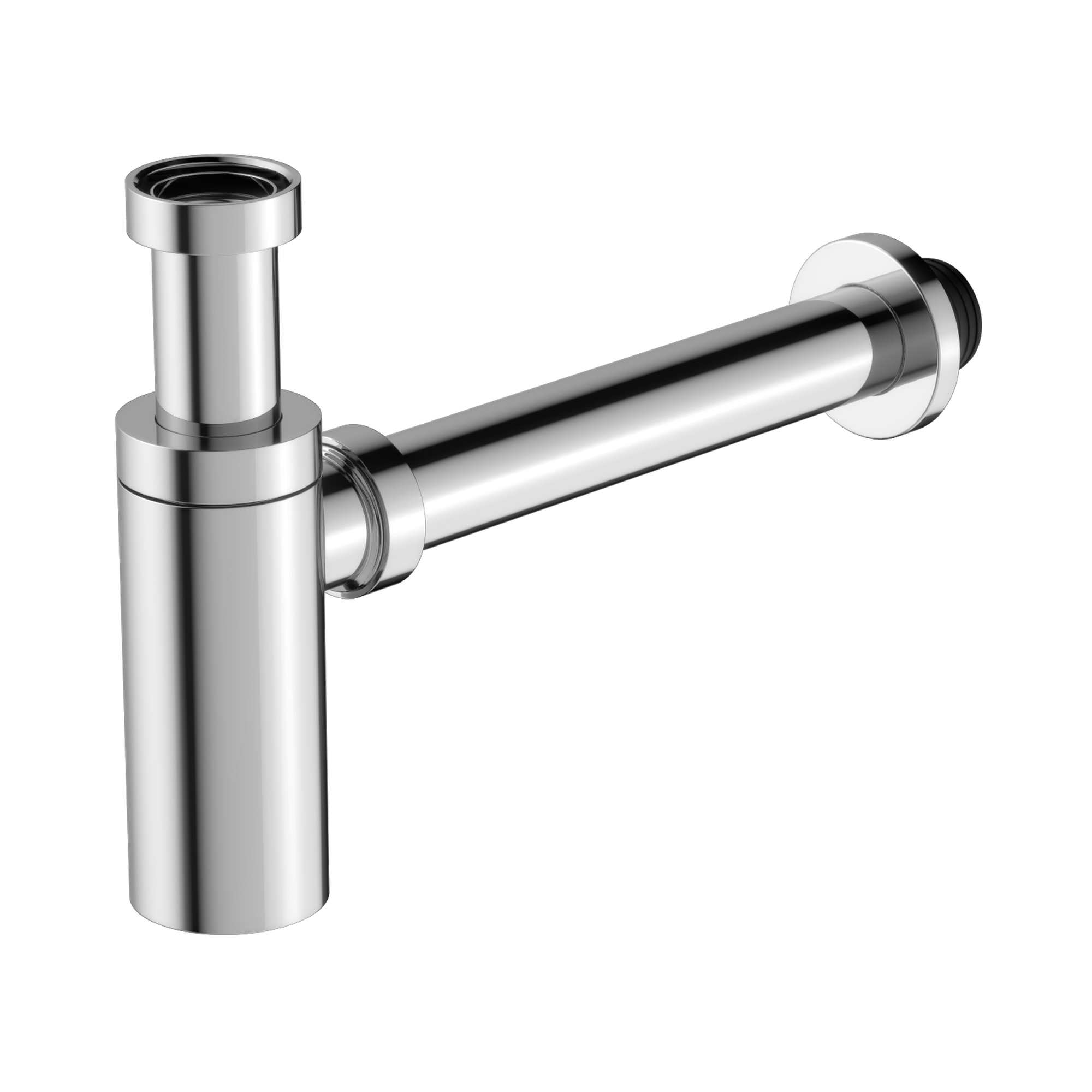 NRA186w CH 40mm Round Bottle Trap Chrome image 1