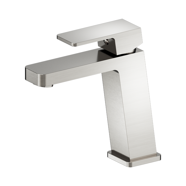NRA301501 BN Celia Basin Mixer Angle Spout All Pressure Brushed Nickel Thumb