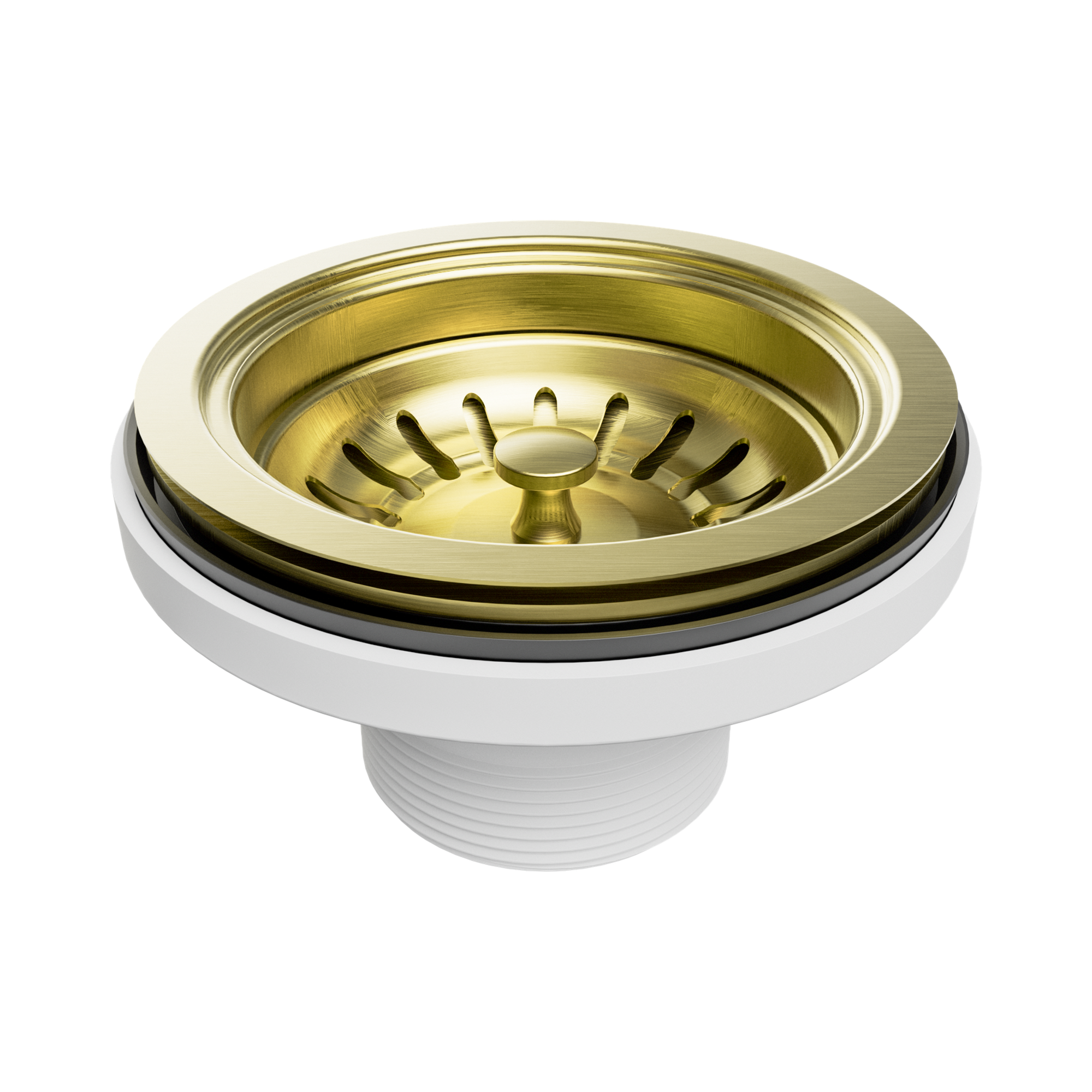 NRA708 BG Kitchen Sink Basket Waste Brushed Gold image 1