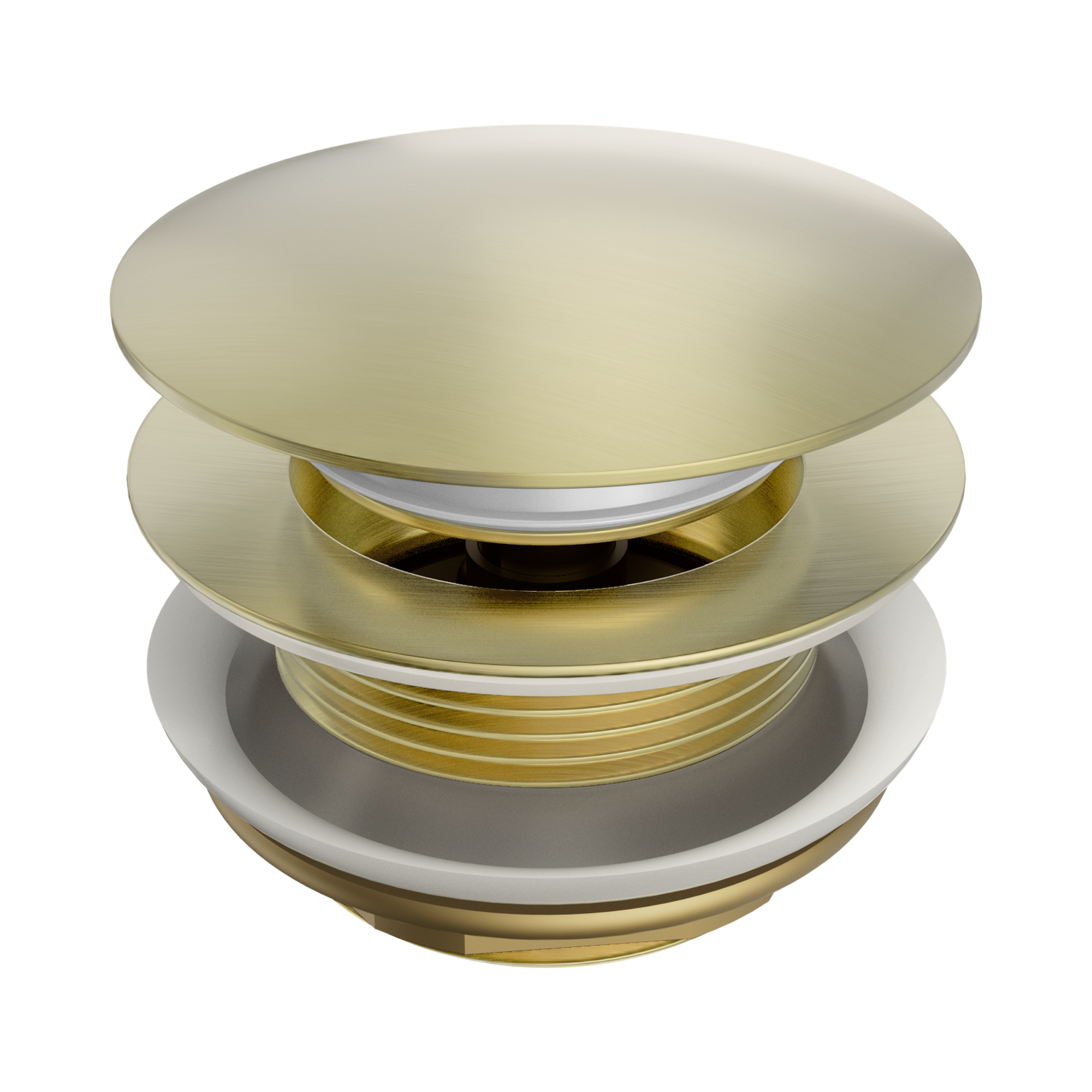 NRA709 BG Short Pop Up Bath Waste 40mm Brushed Gold image 1