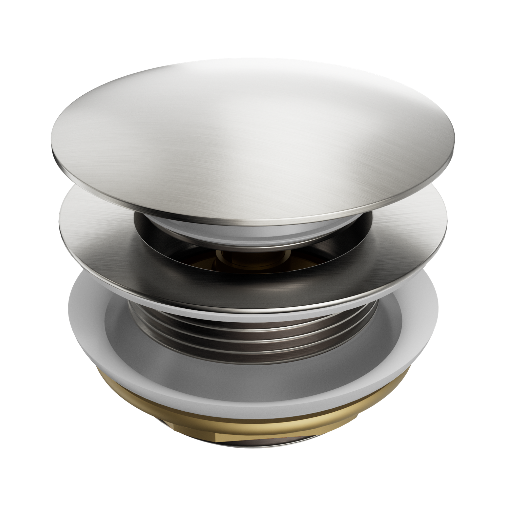 NRA709 BN Short Pop Up Bath Waste 40mm Brushed Nickel image 1