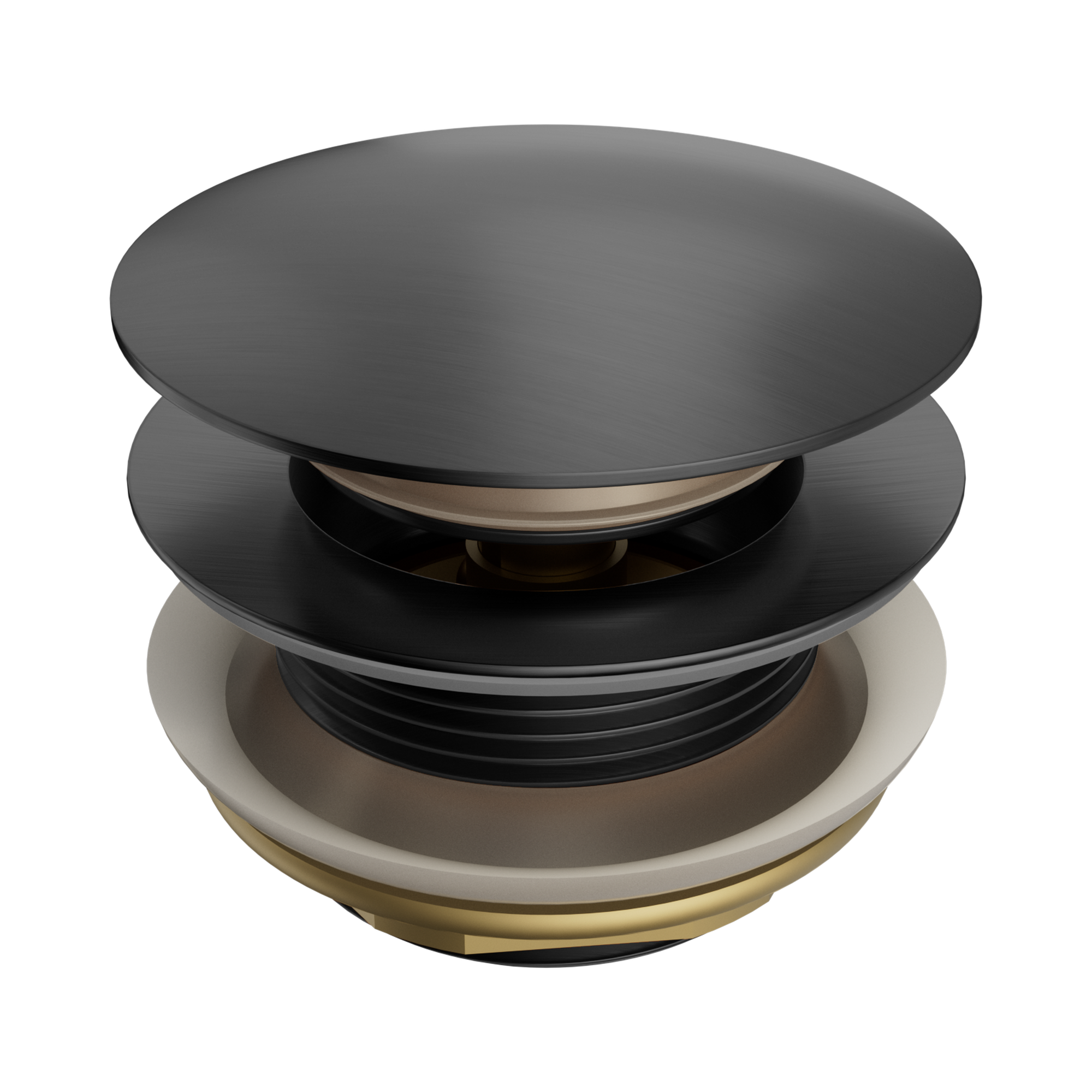 NRA709 GM Short Pop Up Bath Waste 40mm Gun Metal image 1