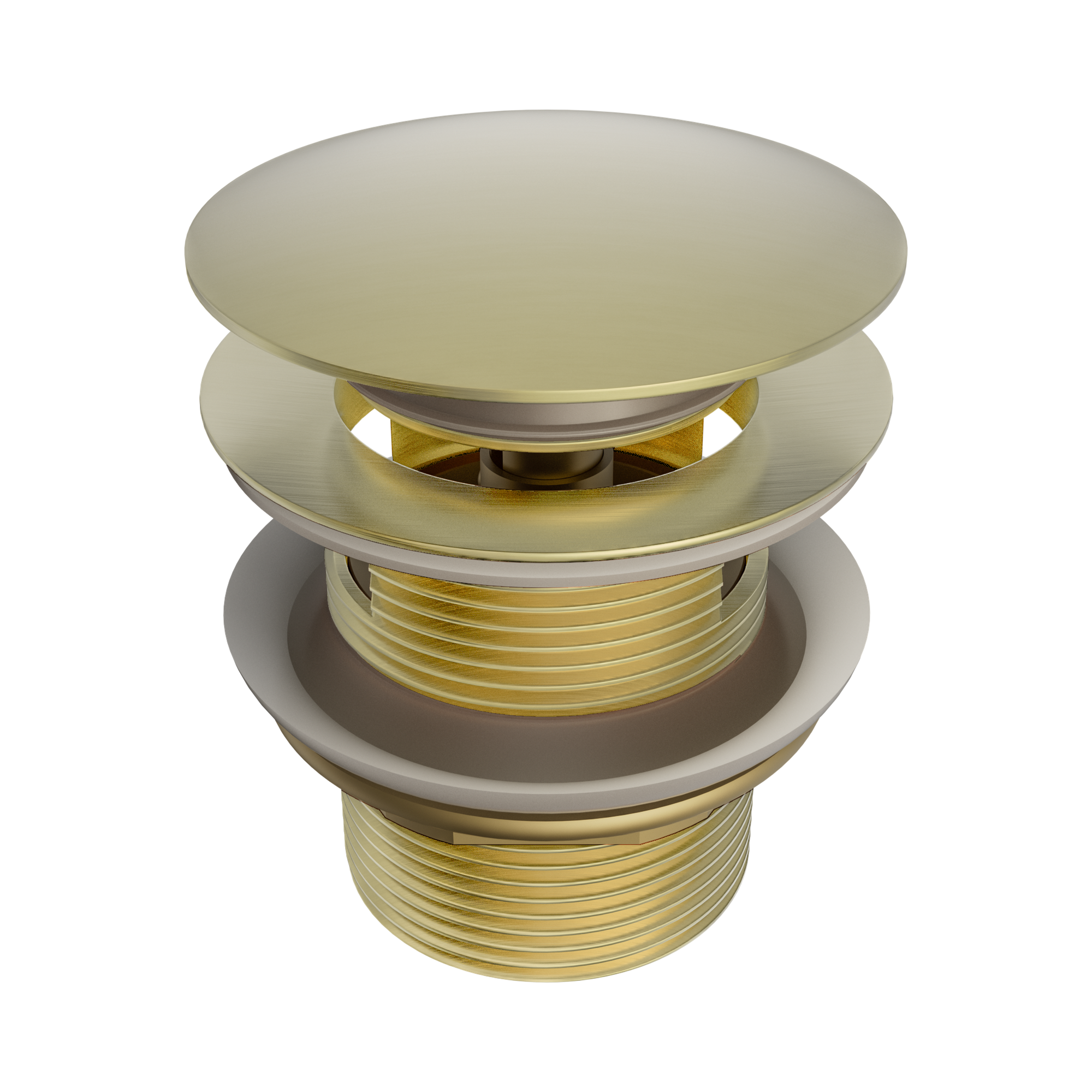 NRA710 BG Pop Up Bath Waste 40mm With Overflow Brushed Gold image 1