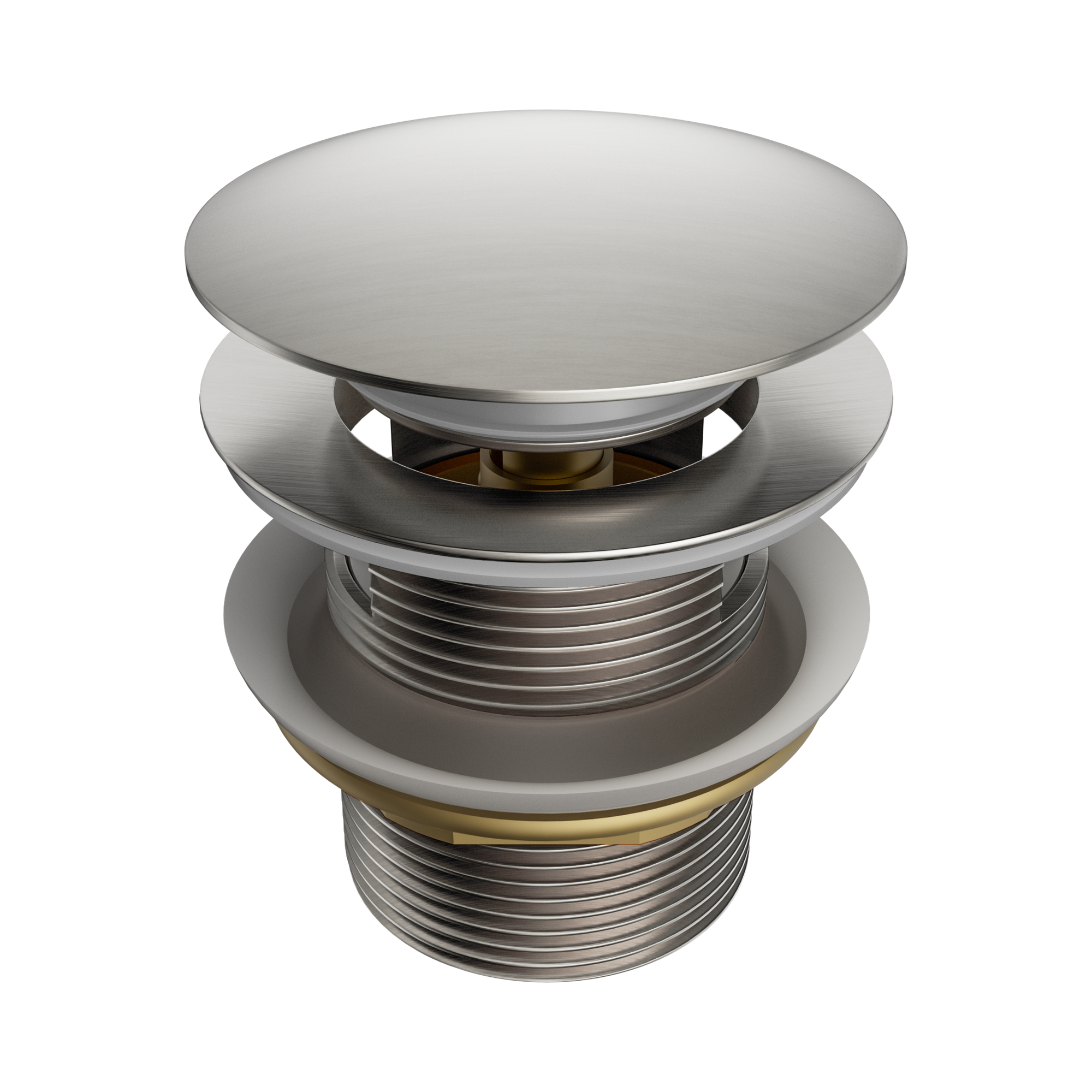 NRA710 BN Pop Up Bath Waste 40mm With Overflow Brushed Nickel image 1