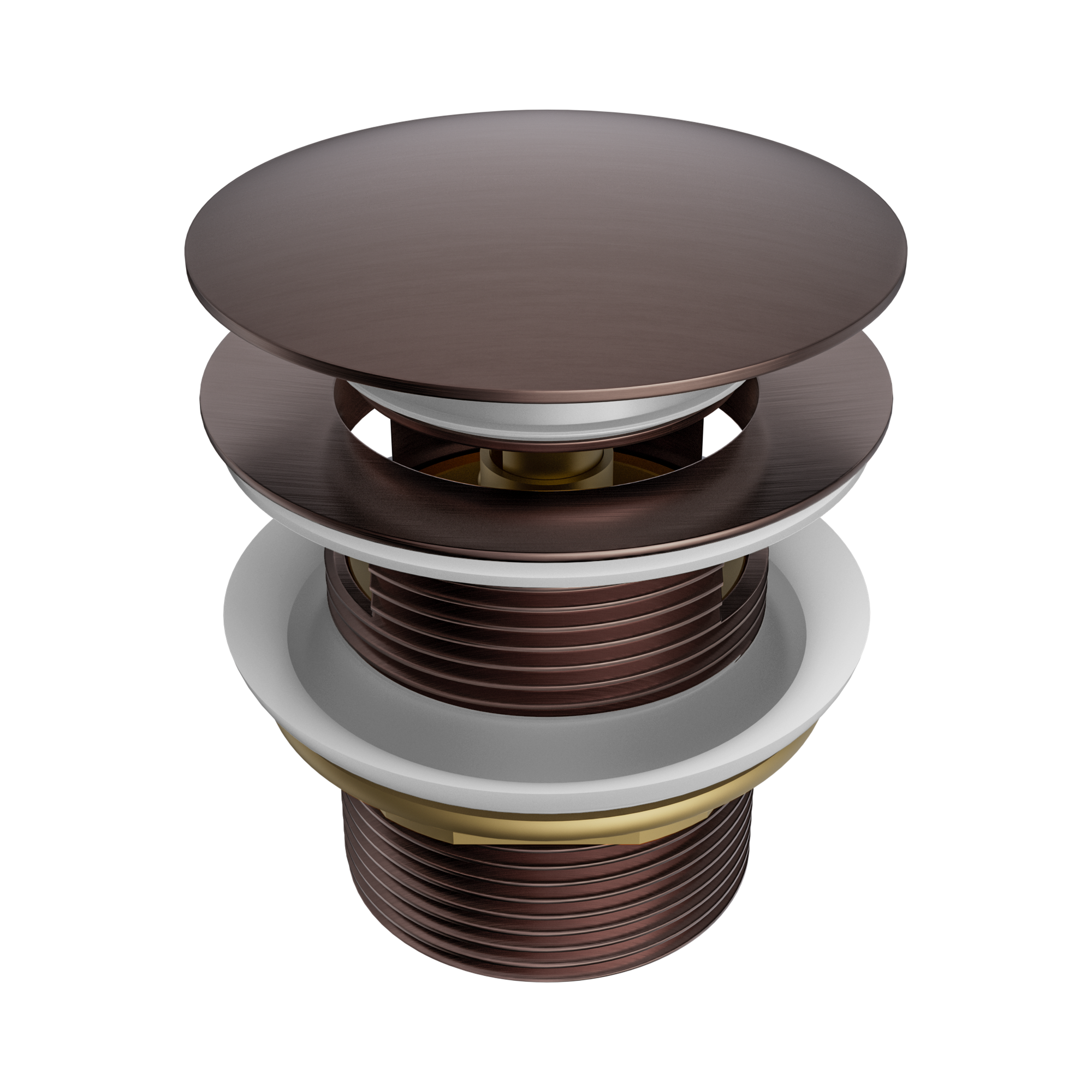 NRA710 BZ Pop Up Bath Waste 40mm With Overflow Brushed Bronze image 1