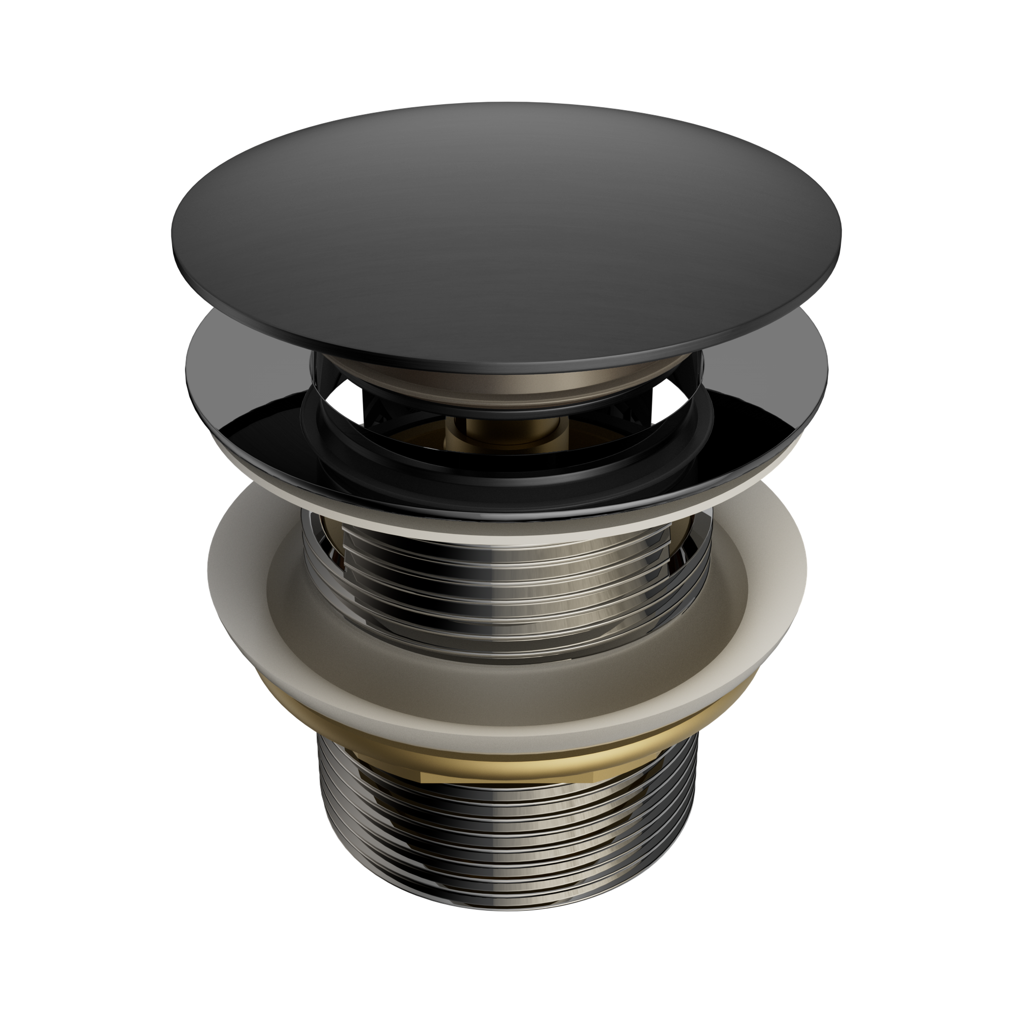 NRA710 GR Pop Up Bath Waste 40mm With Overflow Graphite image 1