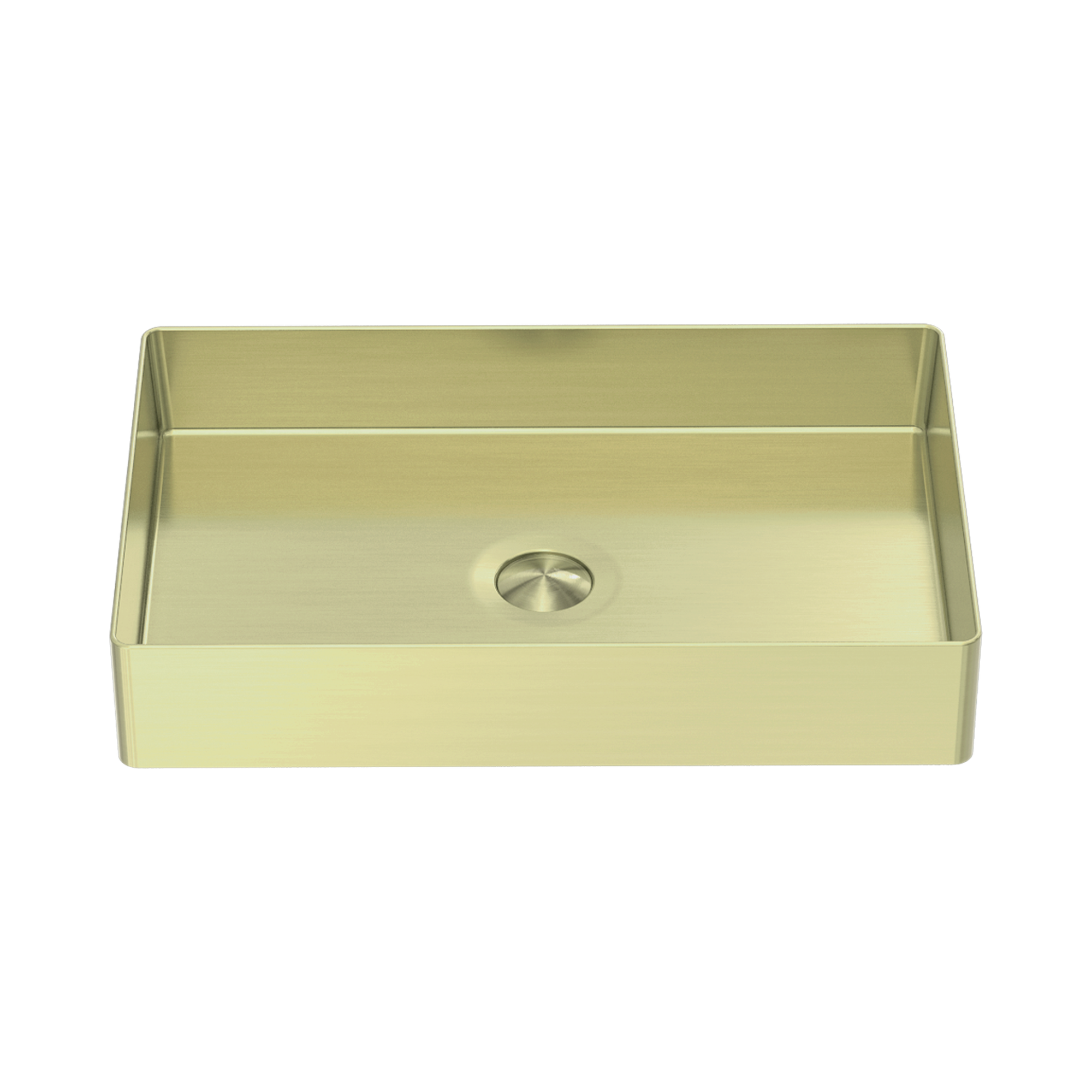 NRB3555 BG Opal Rectangle Stainless Steel Basin Brushed Gold image 1