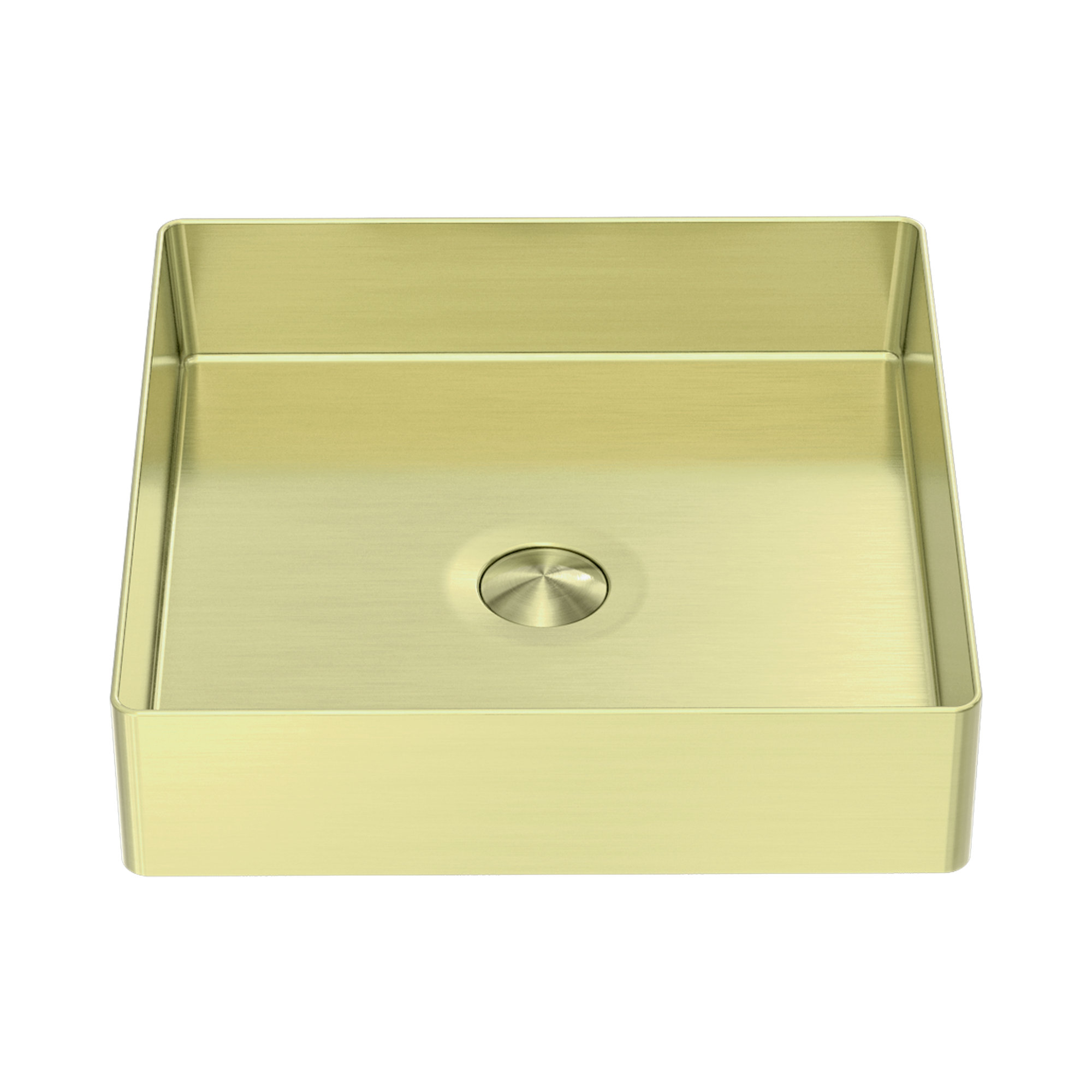 NRB401s BG Opal Square 400mm Stainless Steel Basin Brushed Gold image 1