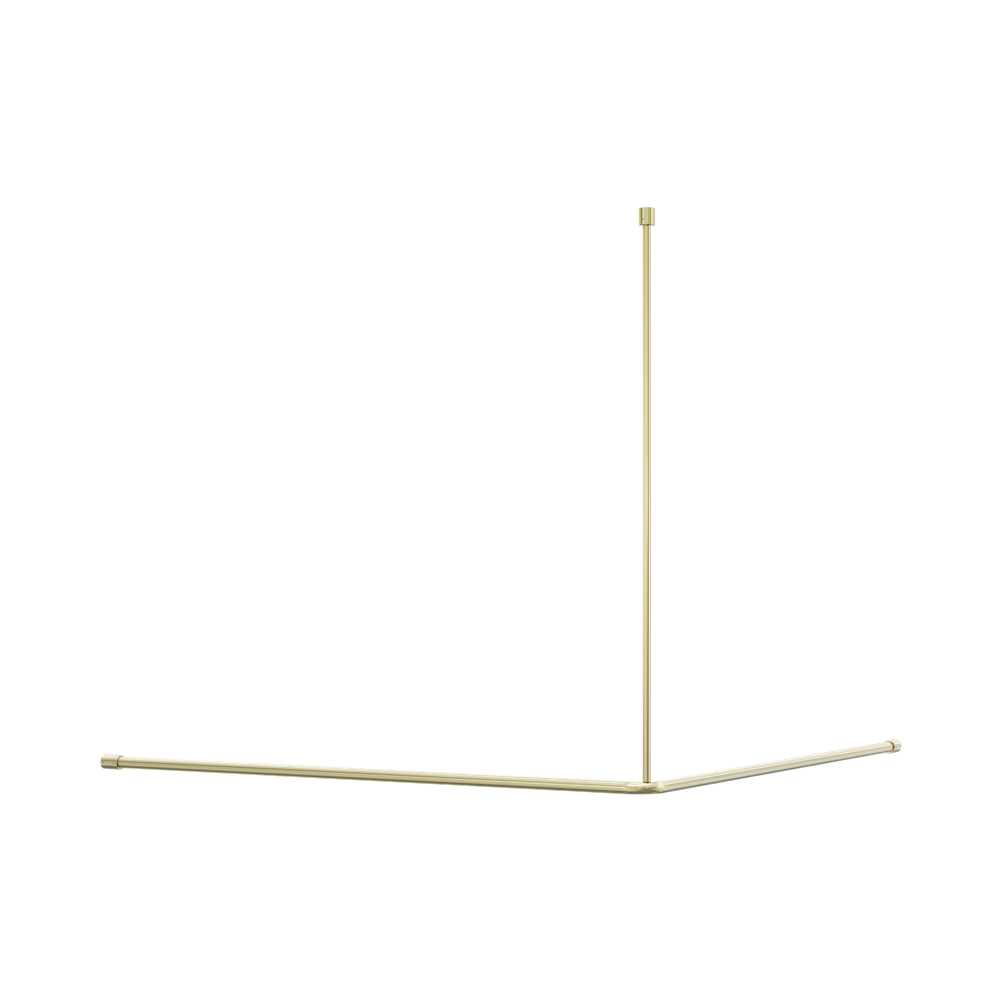 NRCR0006 BG Mecca Care Curtain Rail 1200x1200mm 90 Degree Brushed Gold image 1