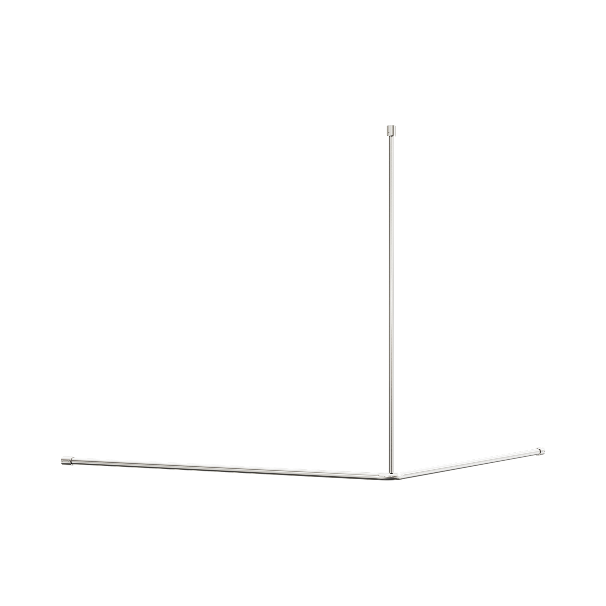 NRCR0006 BN Mecca Care Curtain Rail 1200x1200mm 90 Degree Brushed Nickel image 1