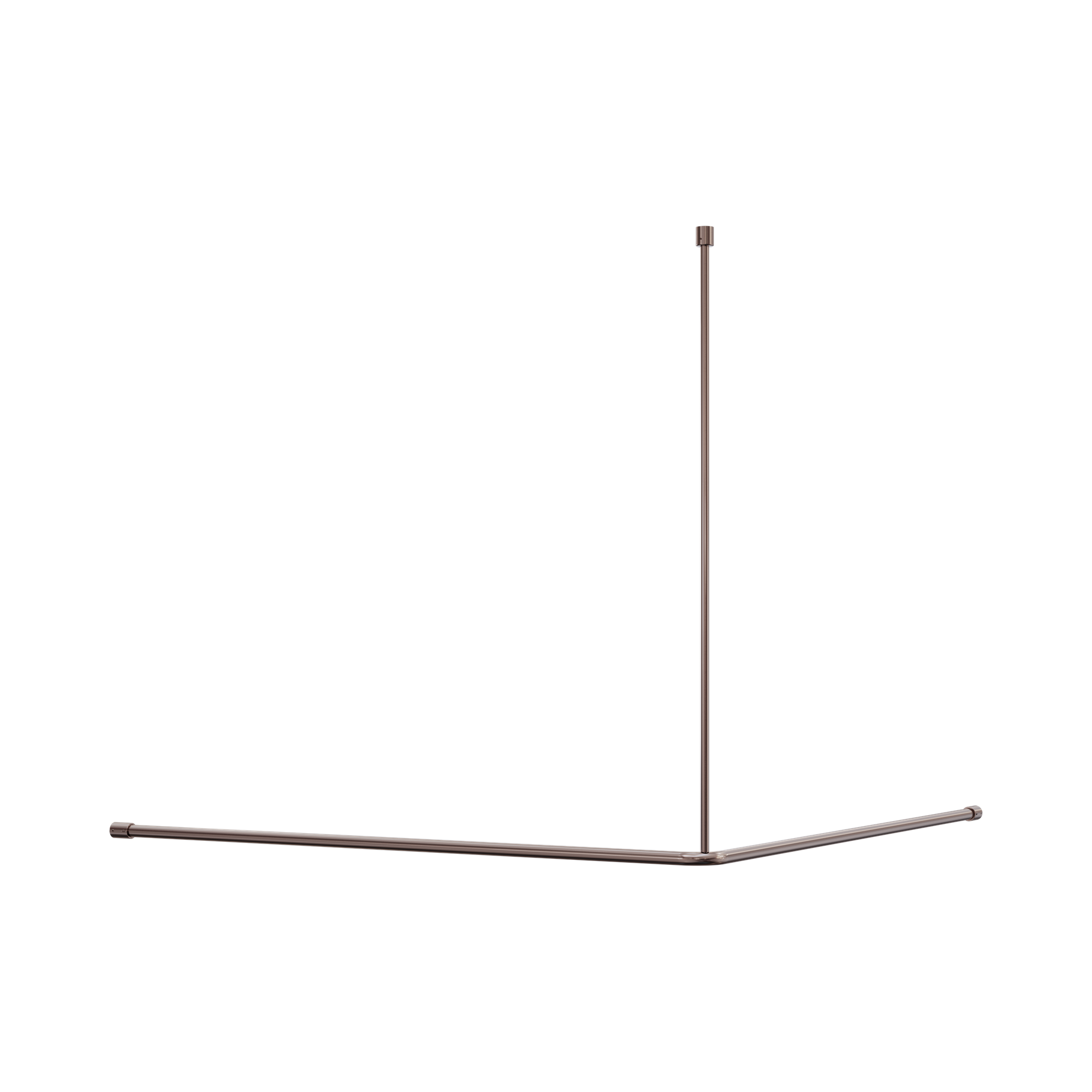 NRCR0006 BZ Mecca Care Curtain Rail 1200x1200mm 90 Degree Brushed Bronze image 1