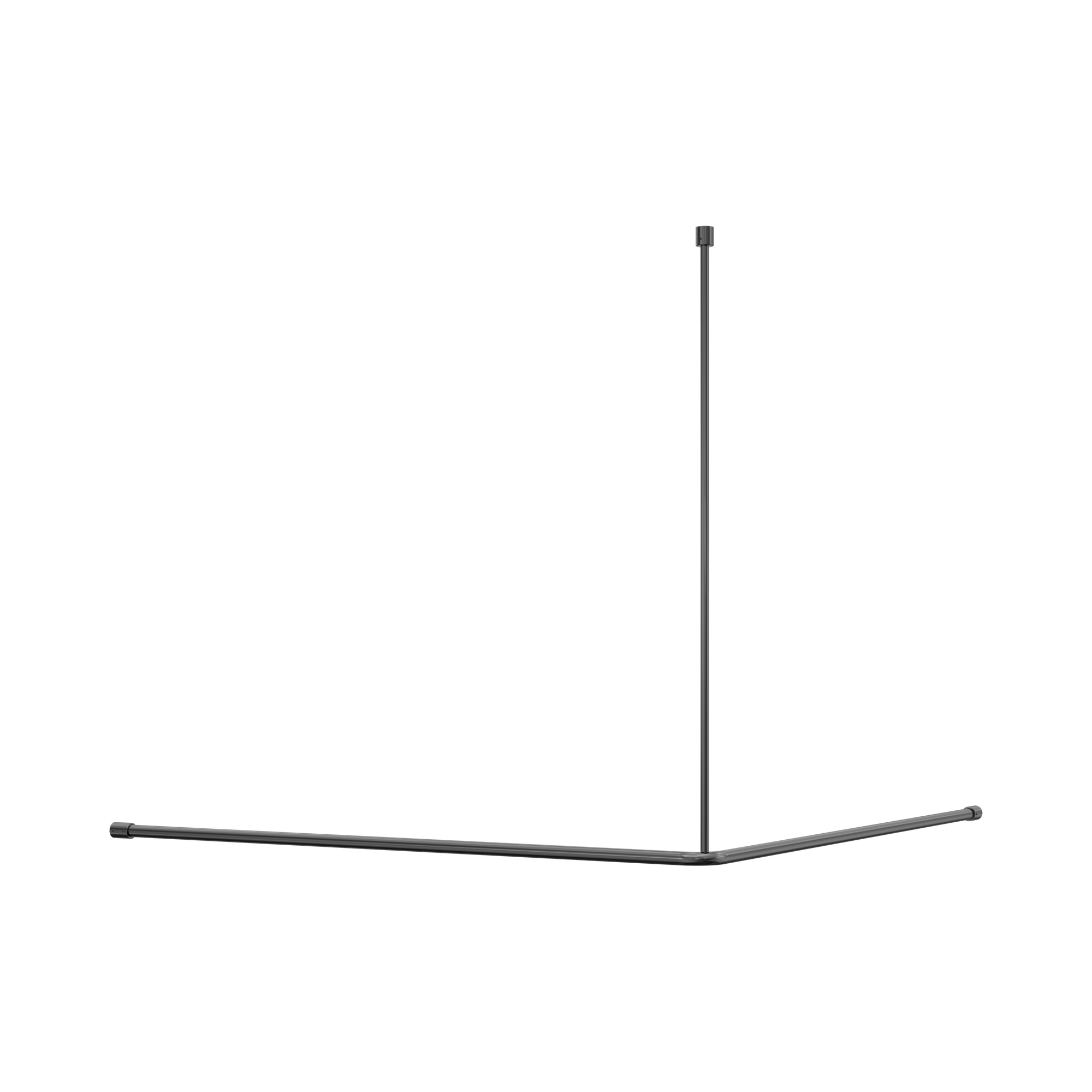 NRCR0006 GM Mecca Care Curtain Rail 1200x1200mm 90 Degree Gun Metal image 1