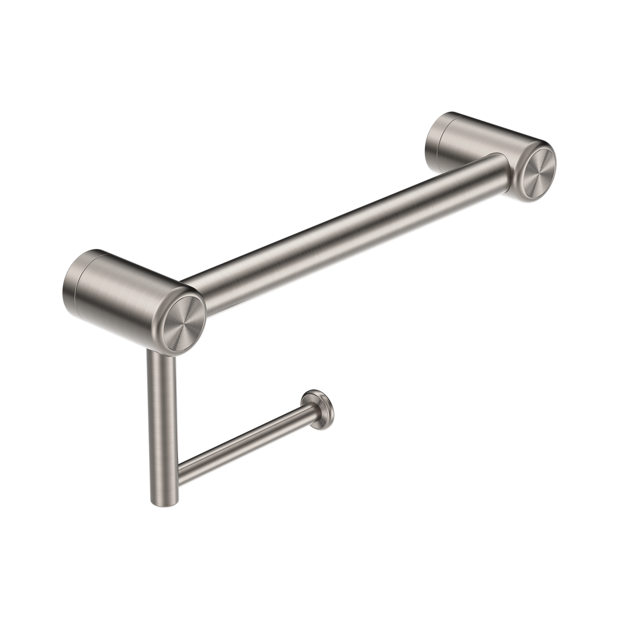 NRCR2512 ABN Mecca Care 25mm Toilet Roll Rail 300mm Brushed Nickel image 1