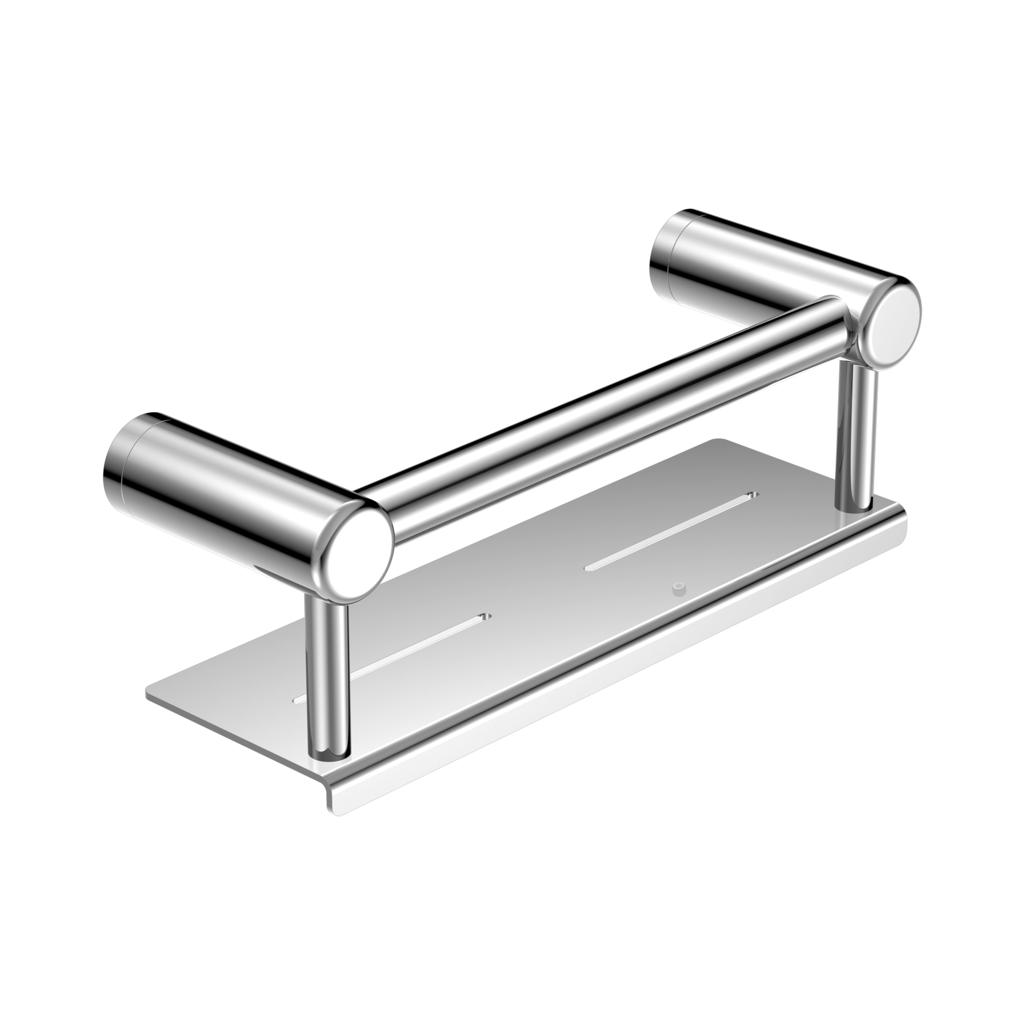 NRCR2512 CCH Mecca Care 25mm Grab Rail With Shelf 300mm Chrome image 1