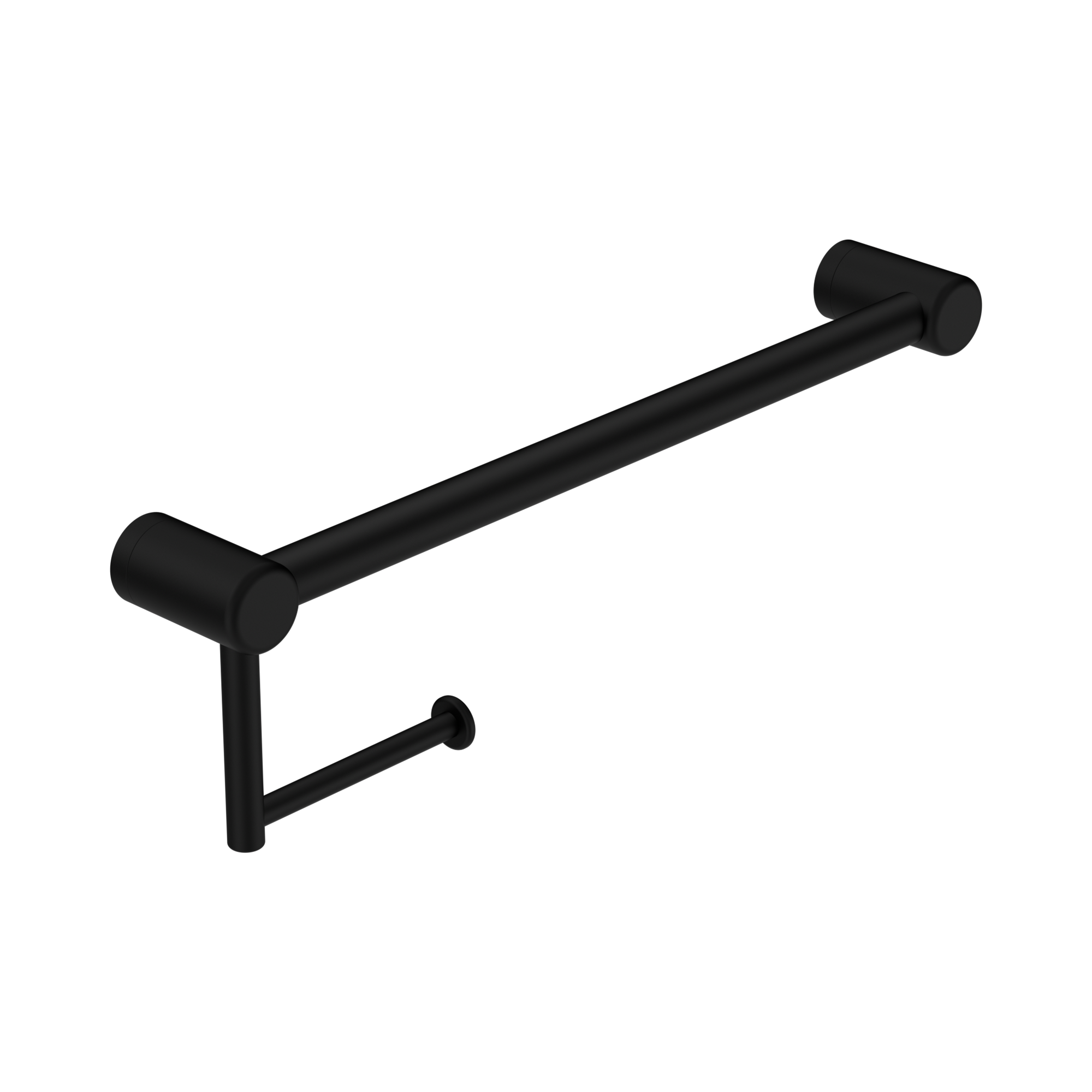 NRCR2518 AMB Mecca Care 25mm Toilet Roll Rail 450mm Matte Black image 1