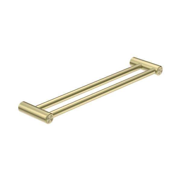NRCR2524 DBG Mecca Care 25mm Double Towel Grab Rail 600mm Brushed Gold Thumb