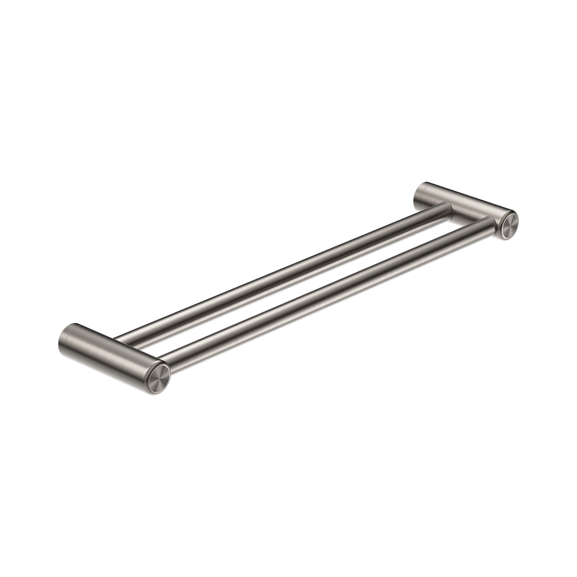 NRCR2524 DBN Mecca Care 25mm Double Towel Grab Rail 600mm Brushed Nickel image 1