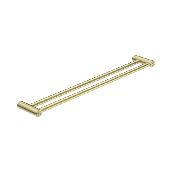 NRCR2530 DBG Mecca Care 25mm Double Towel Grab Rail 900mm Brushed Gold Thumb