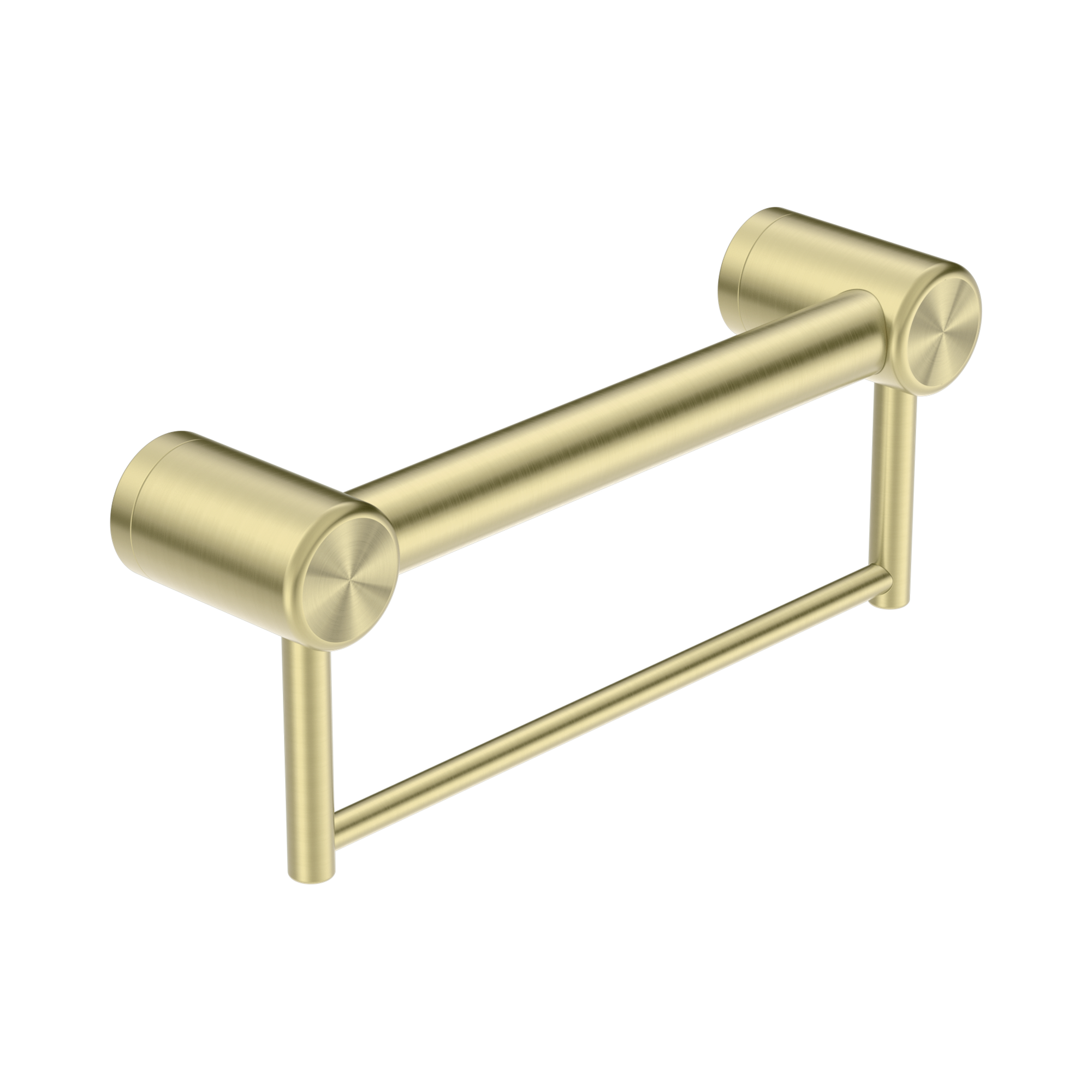 NRCR3212 BBG Mecca Care 32mm Grab Rail With Towel Holder 300mm Brushed Gold image 1