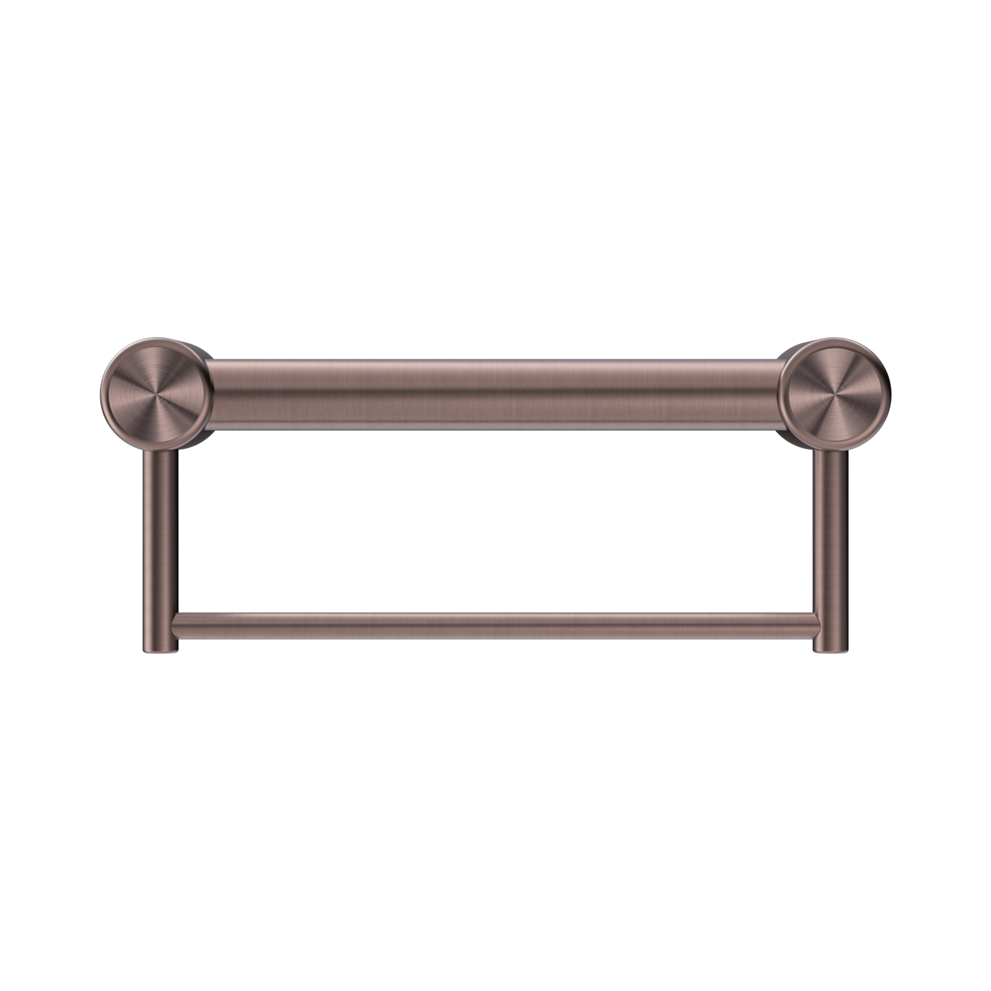 NRCR3212 BBZ Mecca Care 32mm Grab Rail With Towel Holder 300mm Brushed Bronze image 2