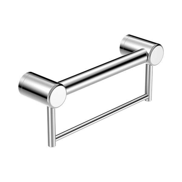 NRCR3212 BCH Mecca Care 32mm Grab Rail With Towel Holder 300mm Chrome Thumb