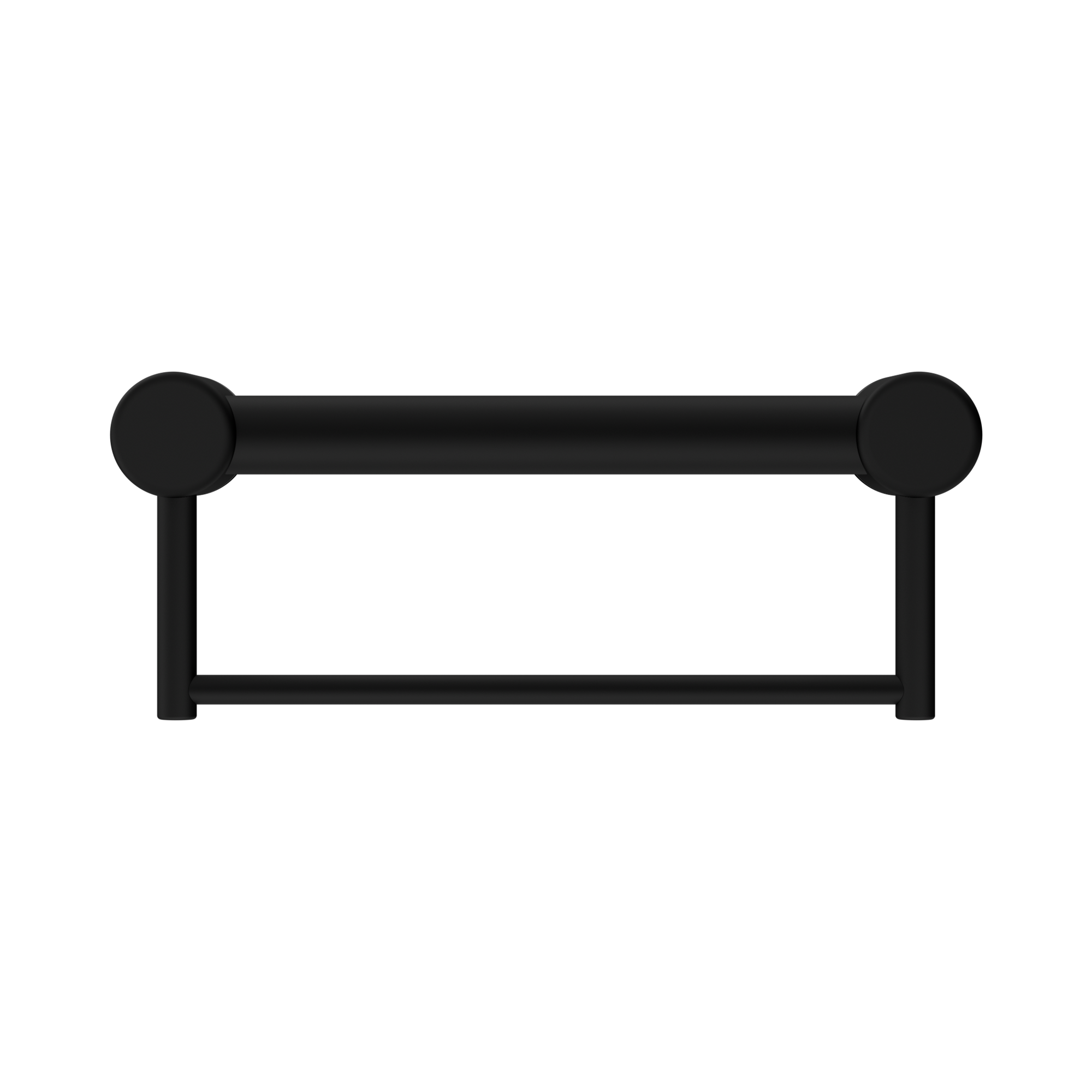 NRCR3212 BMB Mecca Care 32mm Grab Rail With Towel Holder 300mm Matte Black image 2