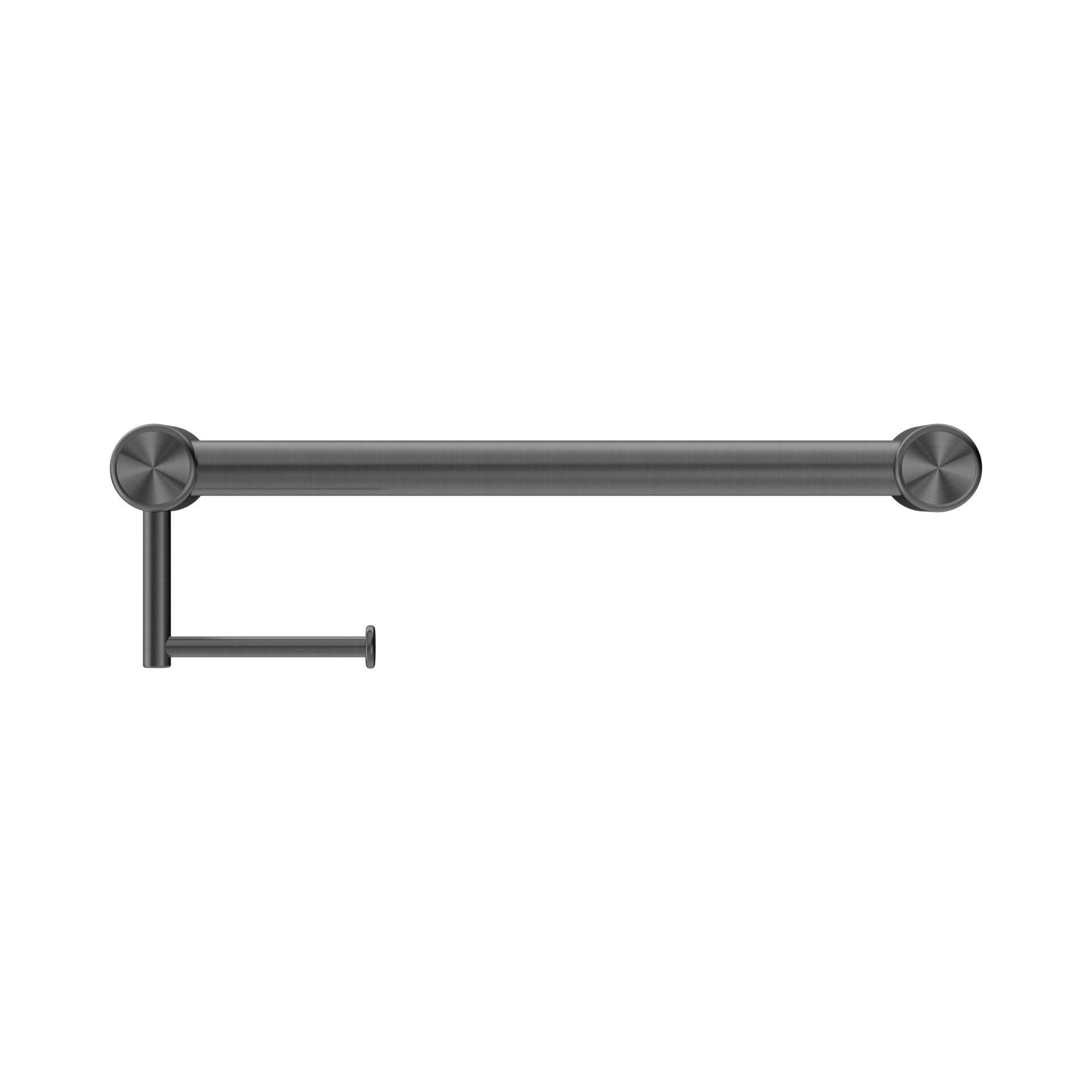 NRCR3218 AGM Mecca Care 32mm Grab Rail With Toilet Roll Holder 450mm Gun Metal image 2