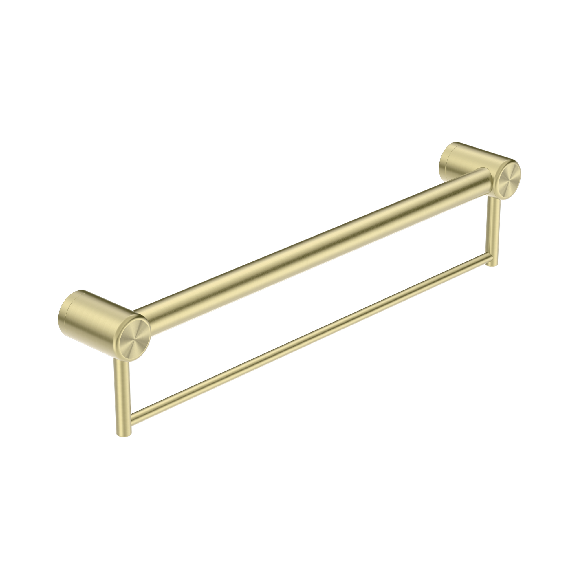 NRCR3224 BBG Mecca Care 32mm Grab Rail With Towel Holder 600mm Brushed Gold image 1