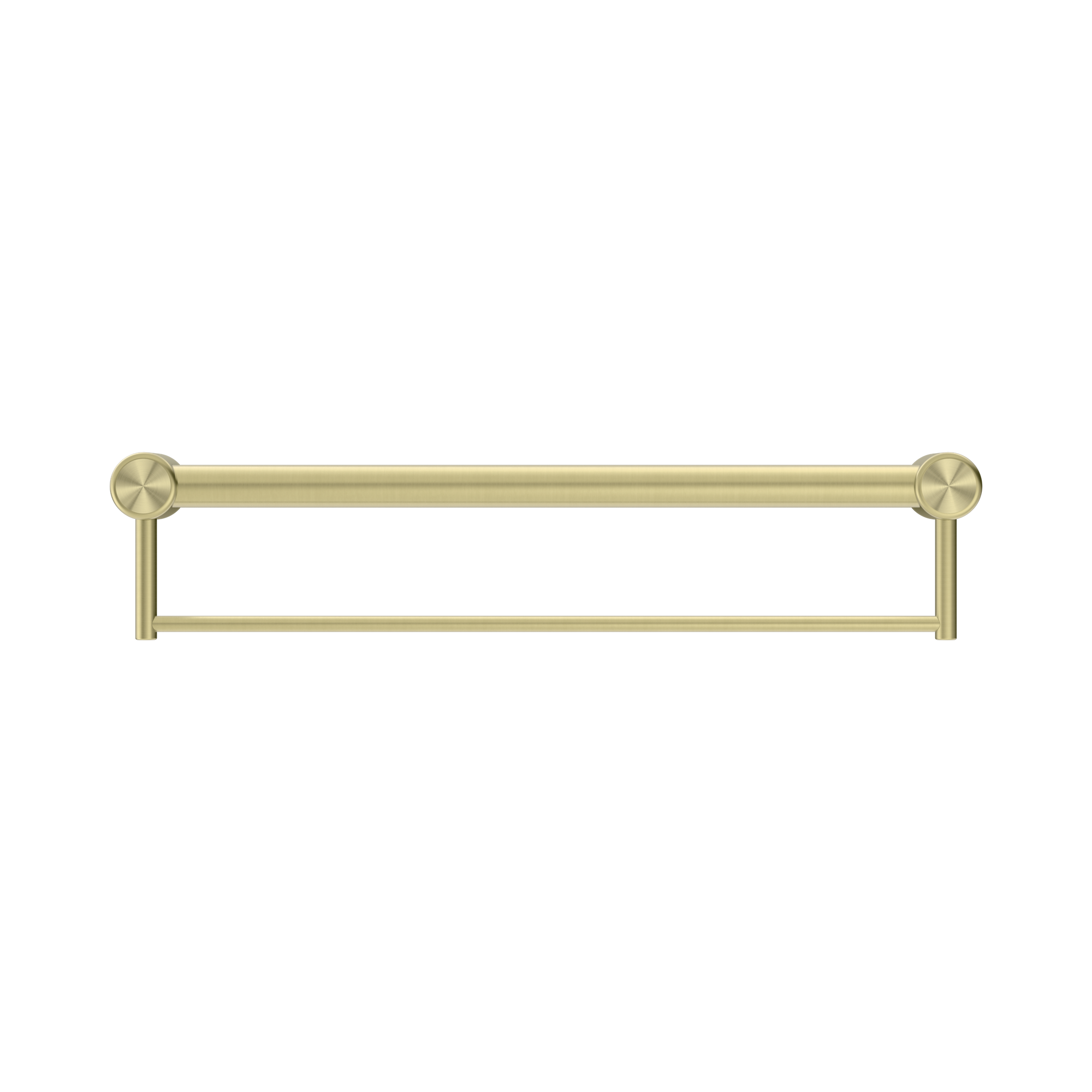 NRCR3224 BBG Mecca Care 32mm Grab Rail With Towel Holder 600mm Brushed Gold image 2